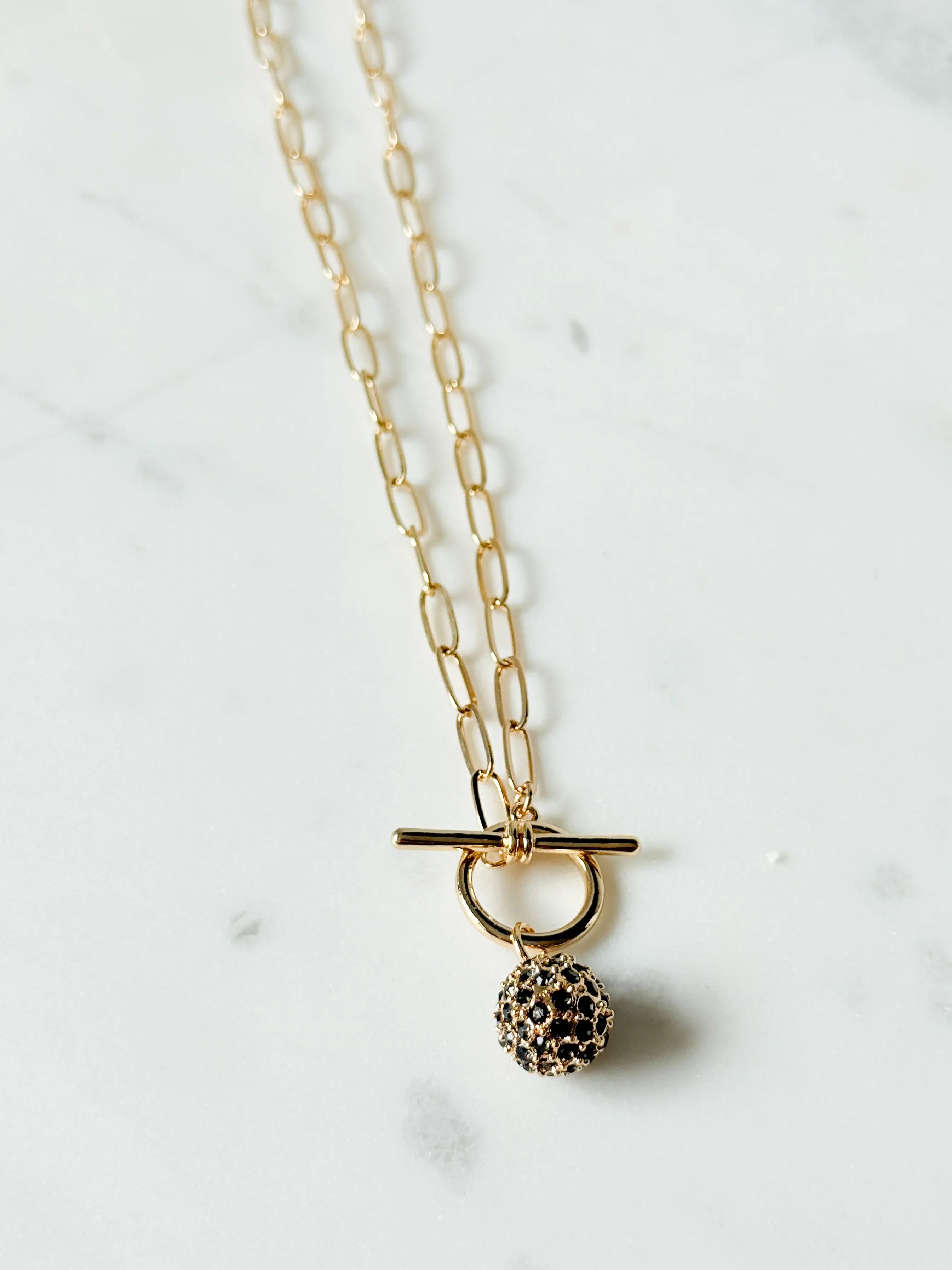 Pavé Pop Toggle Necklace