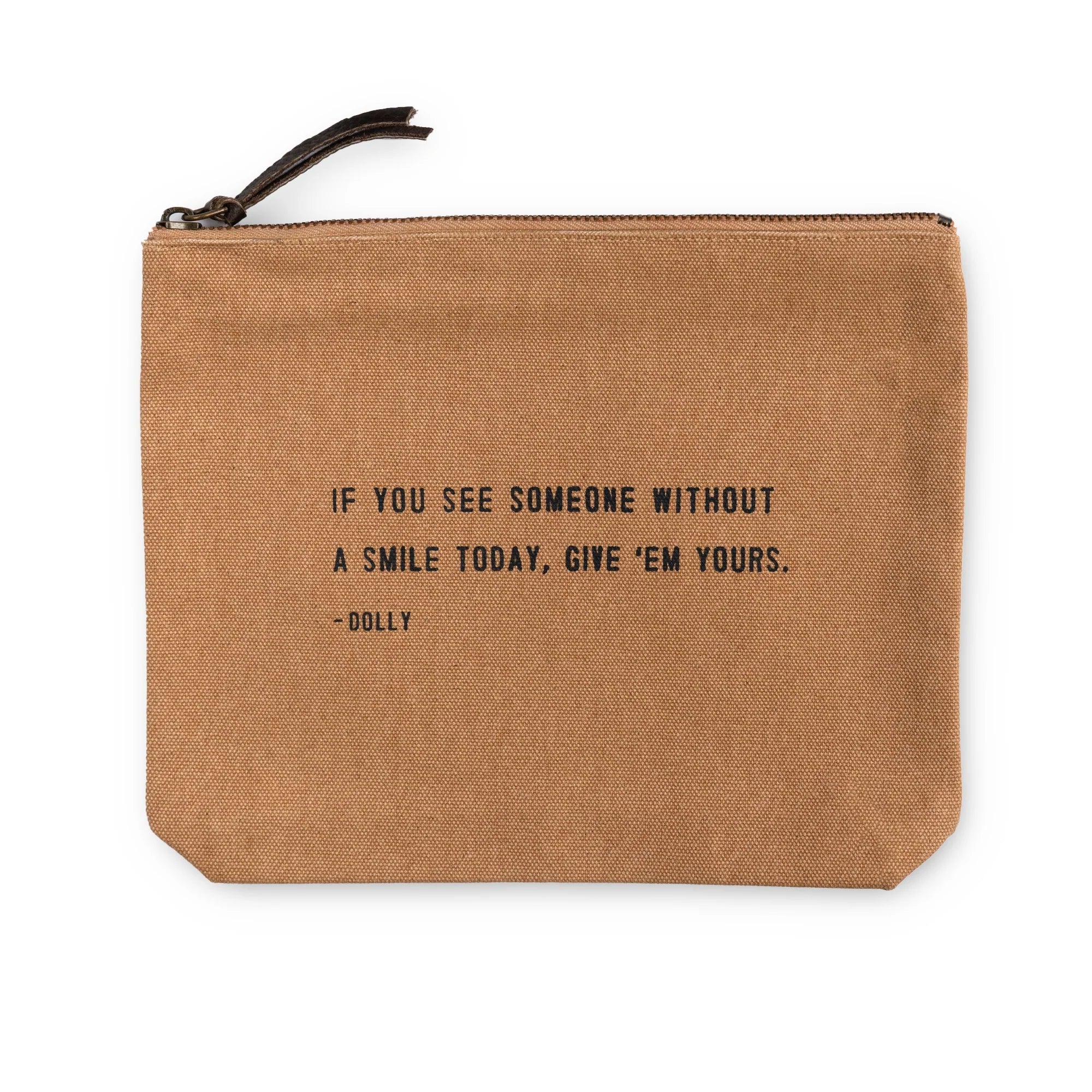 Smile Today (Dolly) Canvas Zip Bag