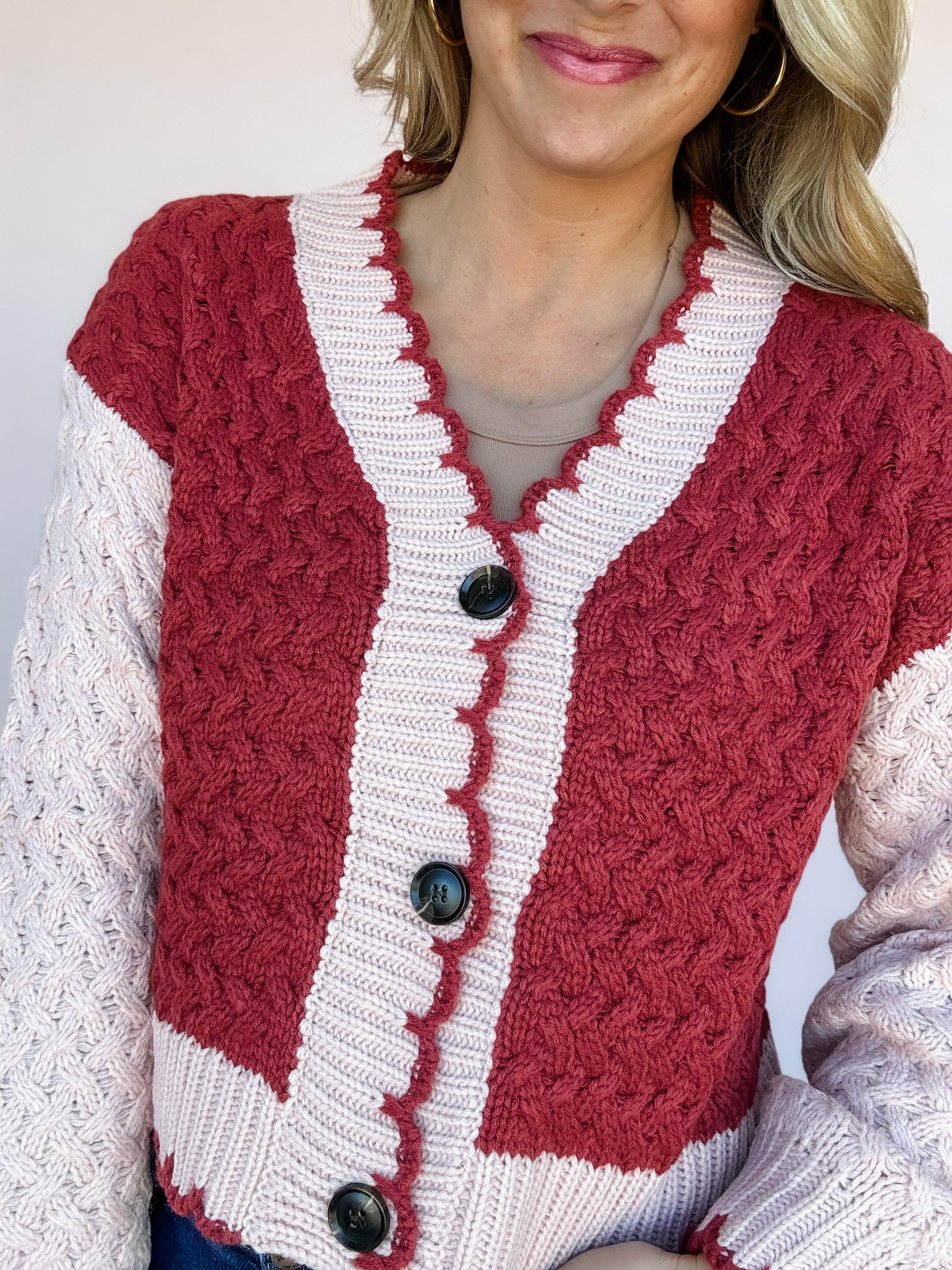 Rustic Rose Knit Cardigan