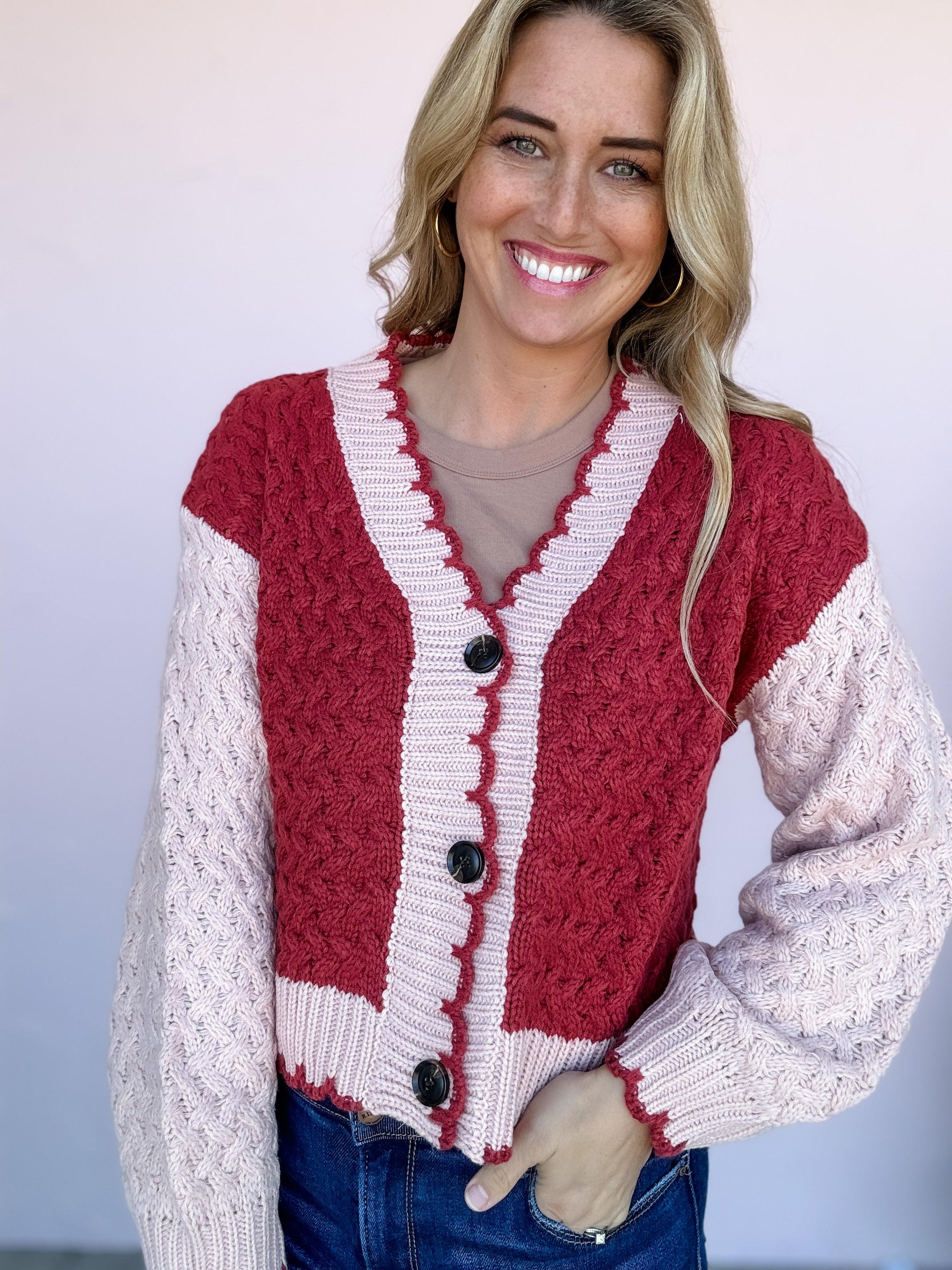 Rustic Rose Knit Cardigan