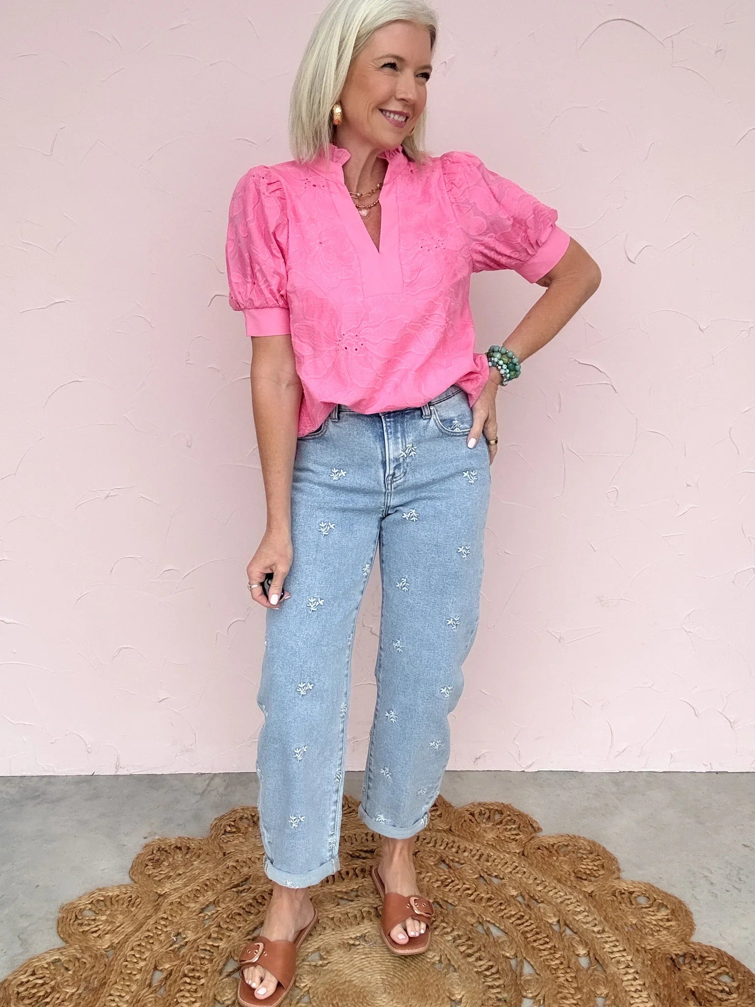 Leaf Me Be Barrel Jeans