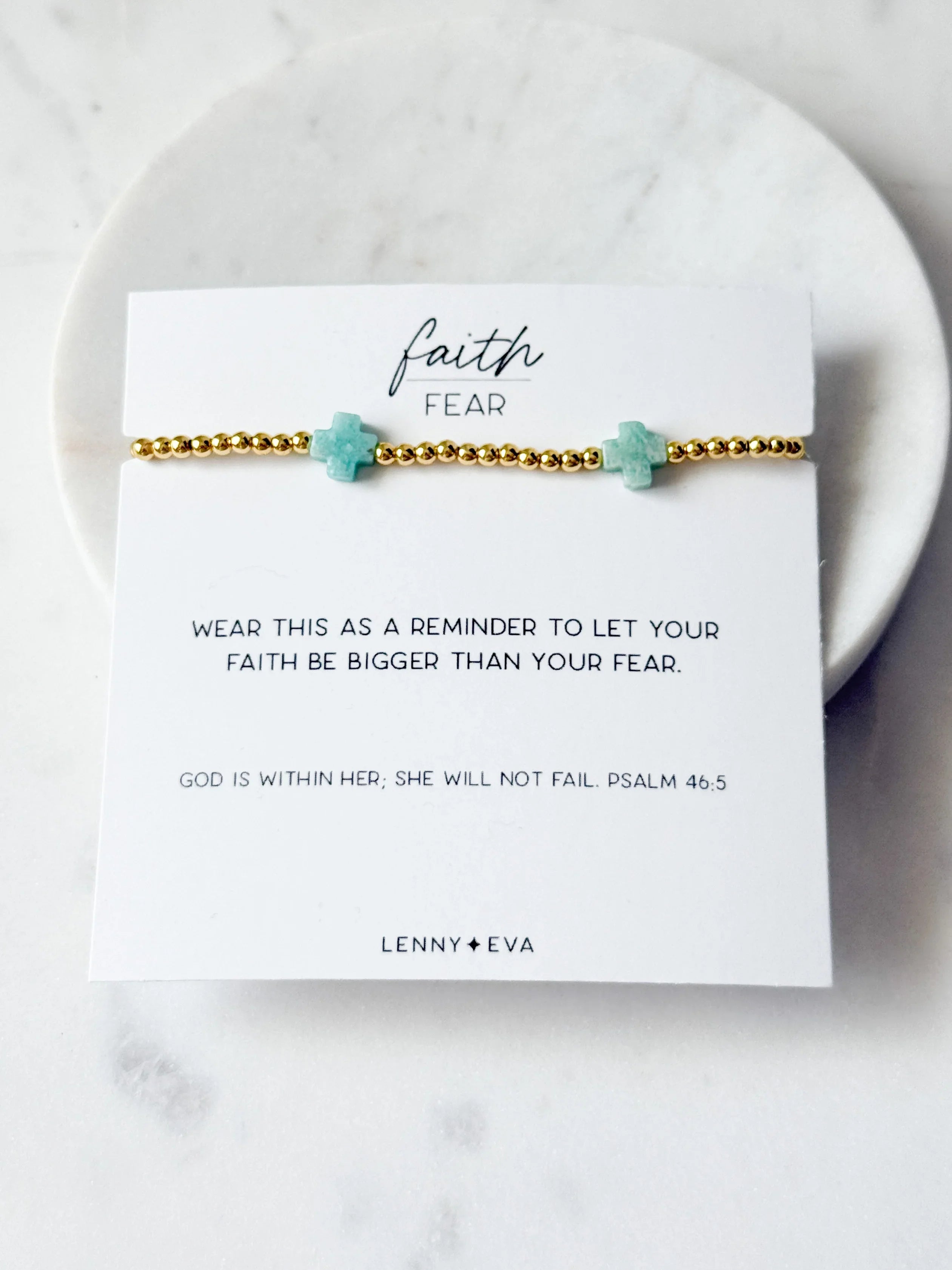 Faith Over Fear Amazonite | Lenny + Eva