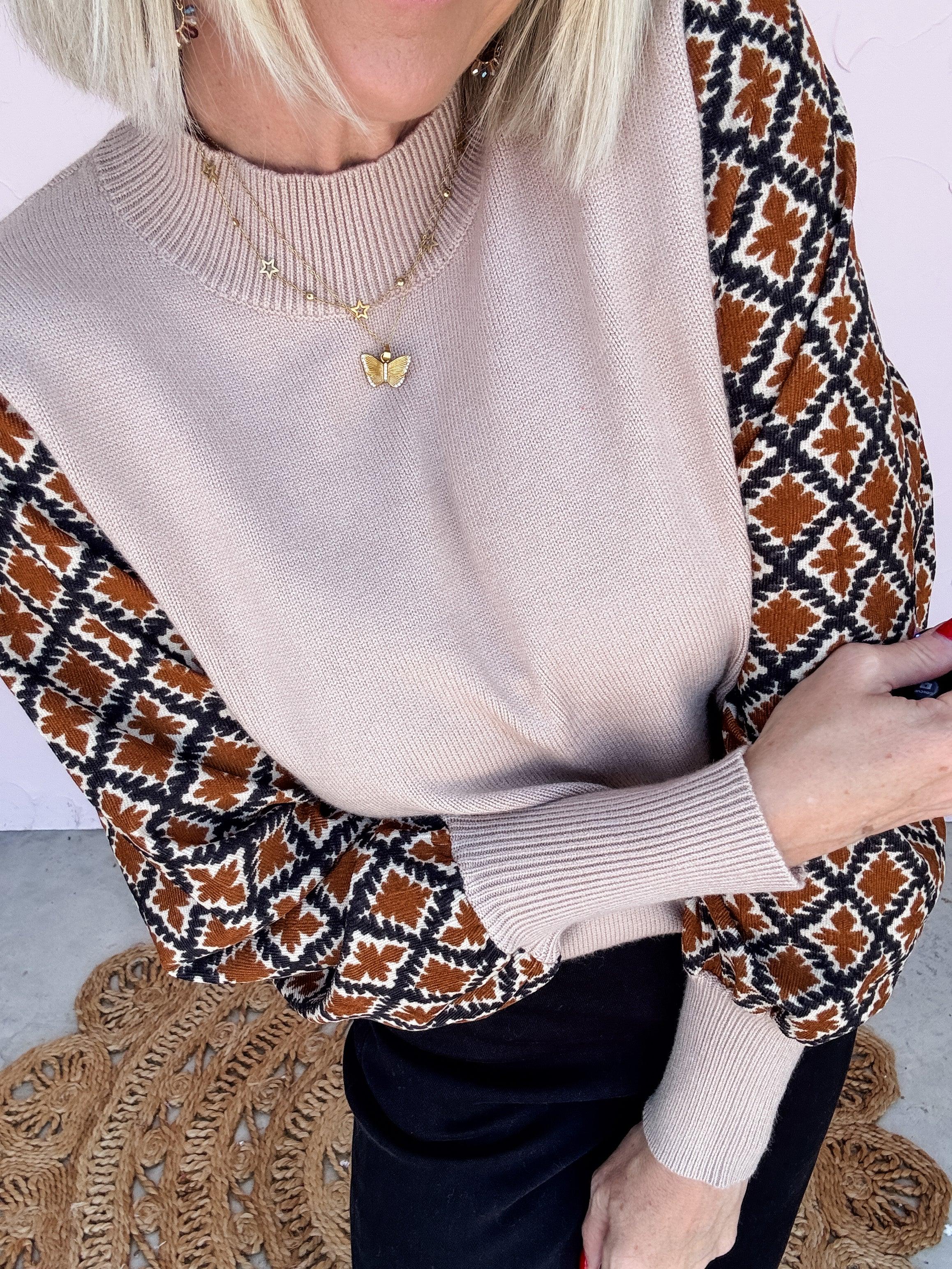 Harvest Diamond Knit Sweater