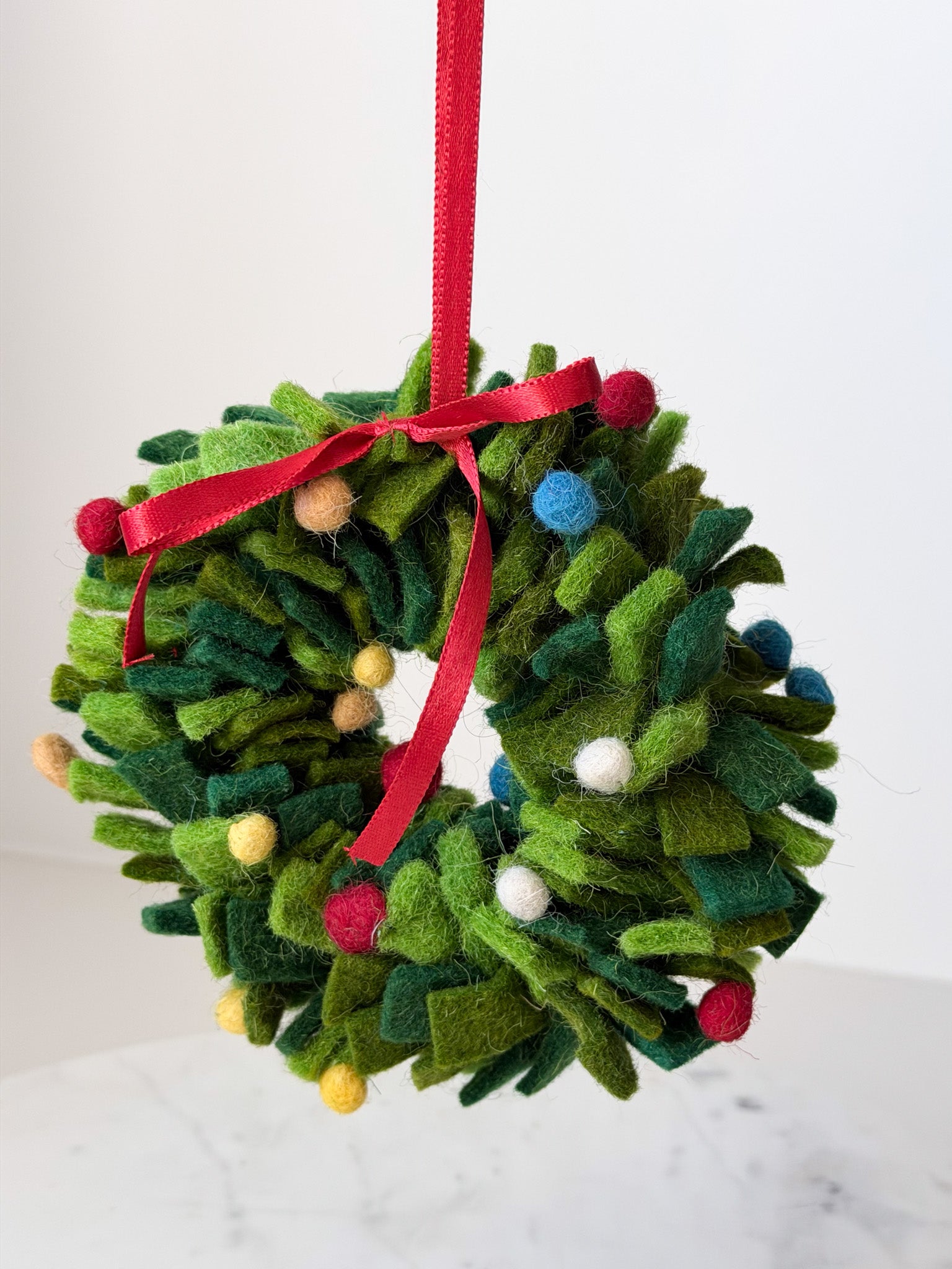 Confetti Pom Wreath Ornament