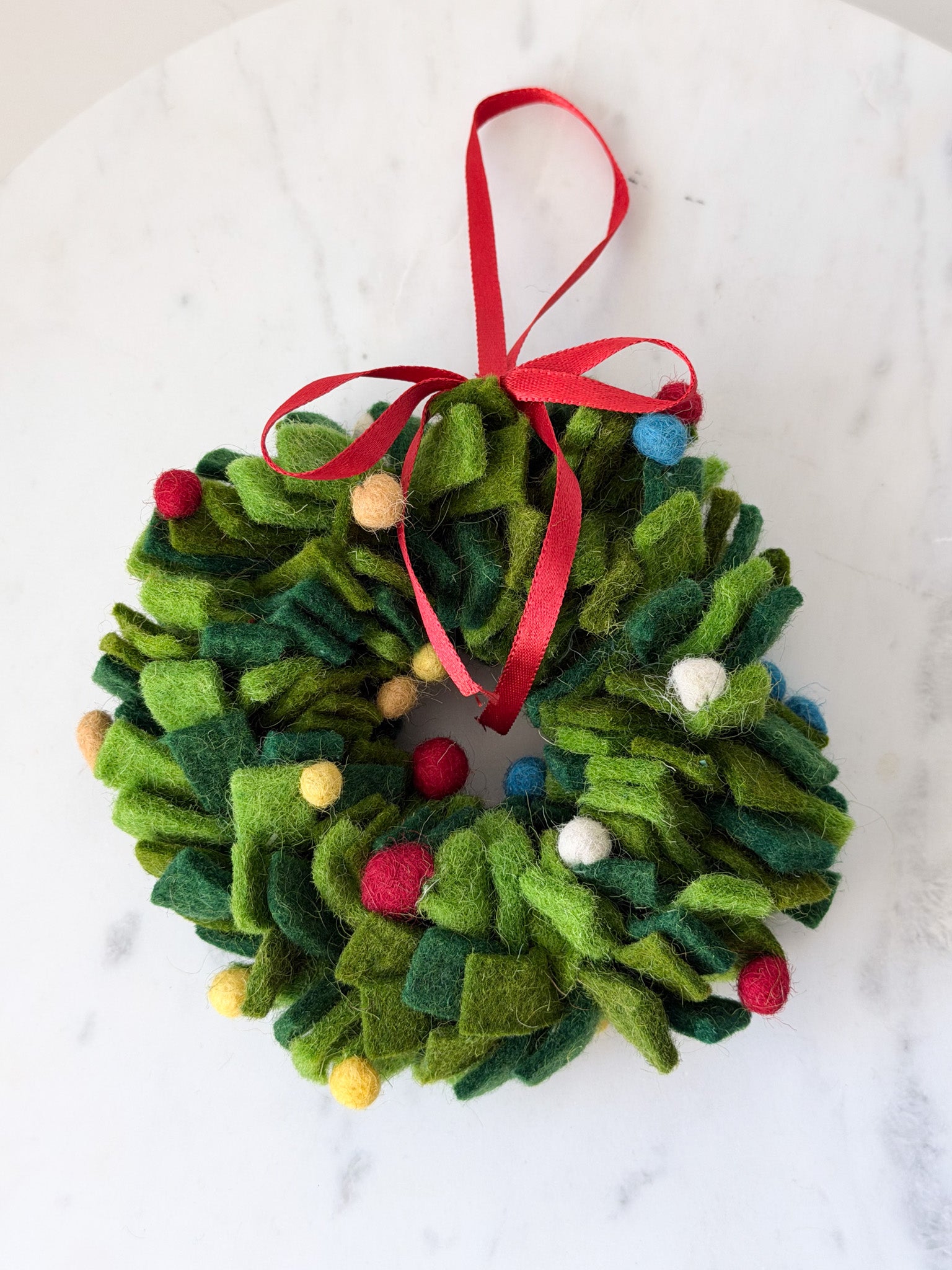 Confetti Pom Wreath Ornament