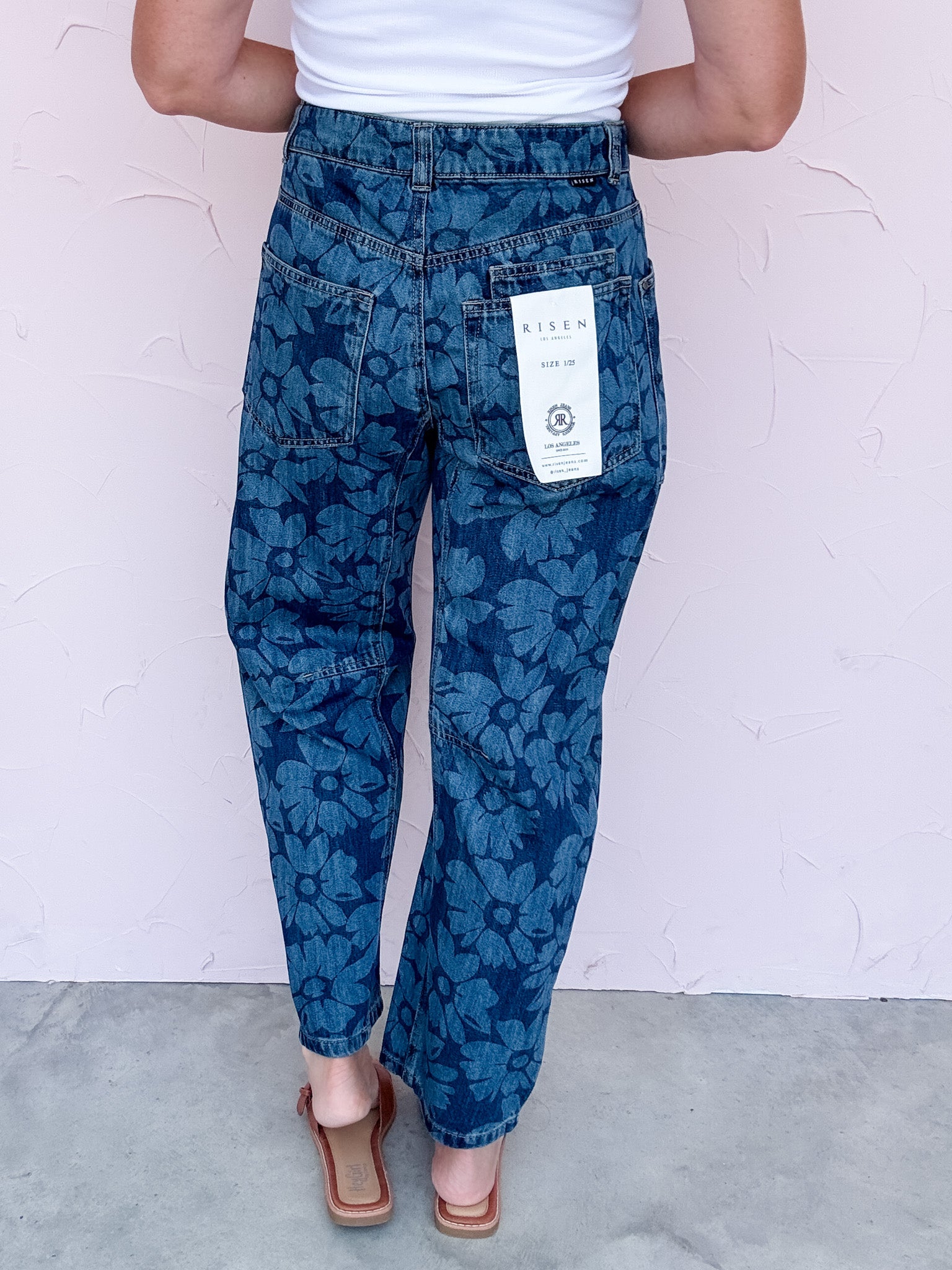 Floral Fade Barrel Jeans