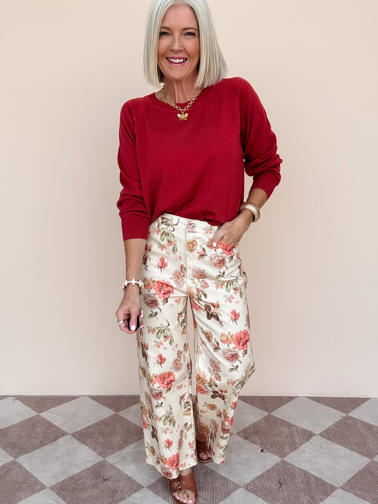 Heirloom Rose Denim Pants