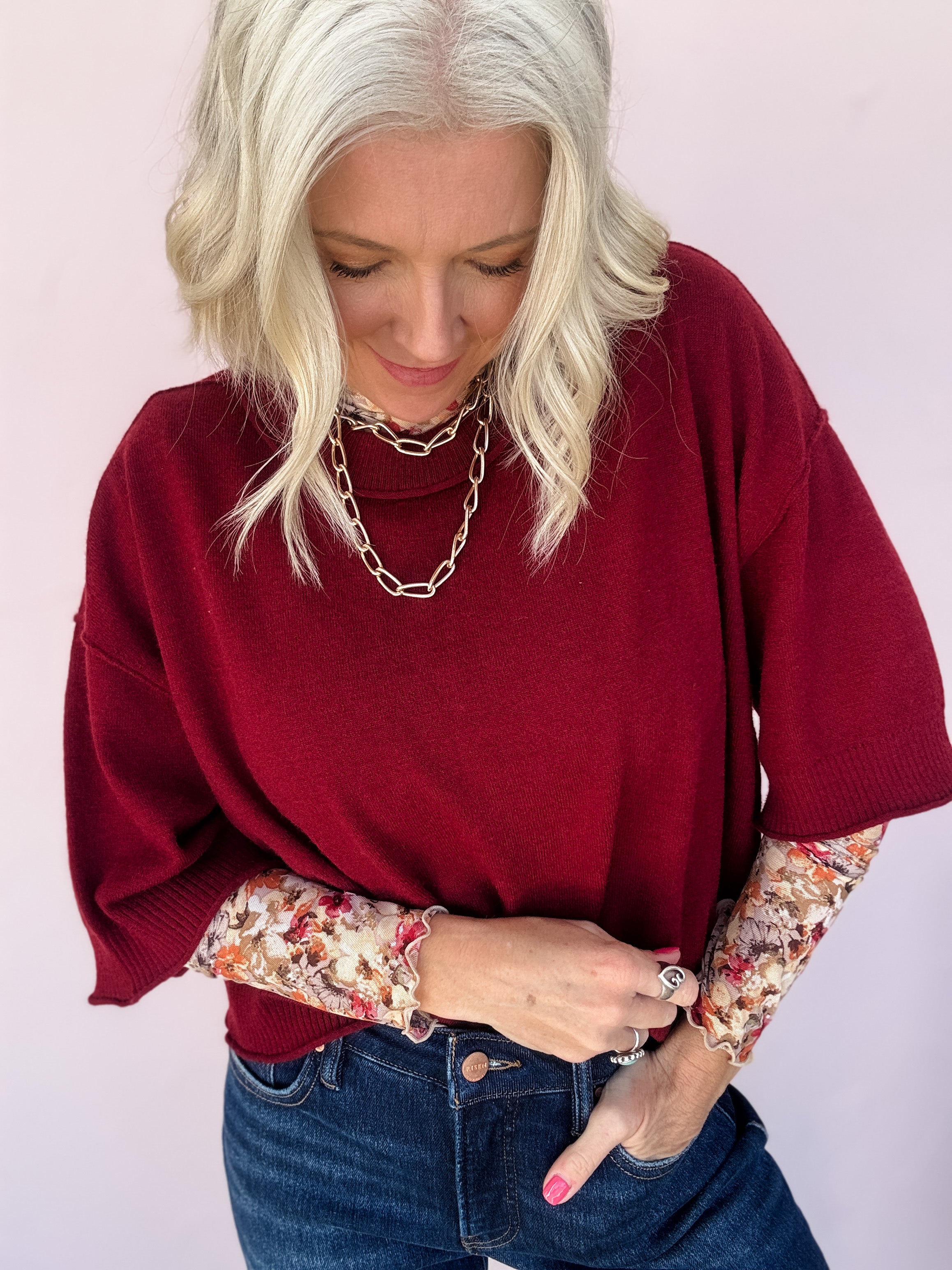 Sunset Blooms Layering Top