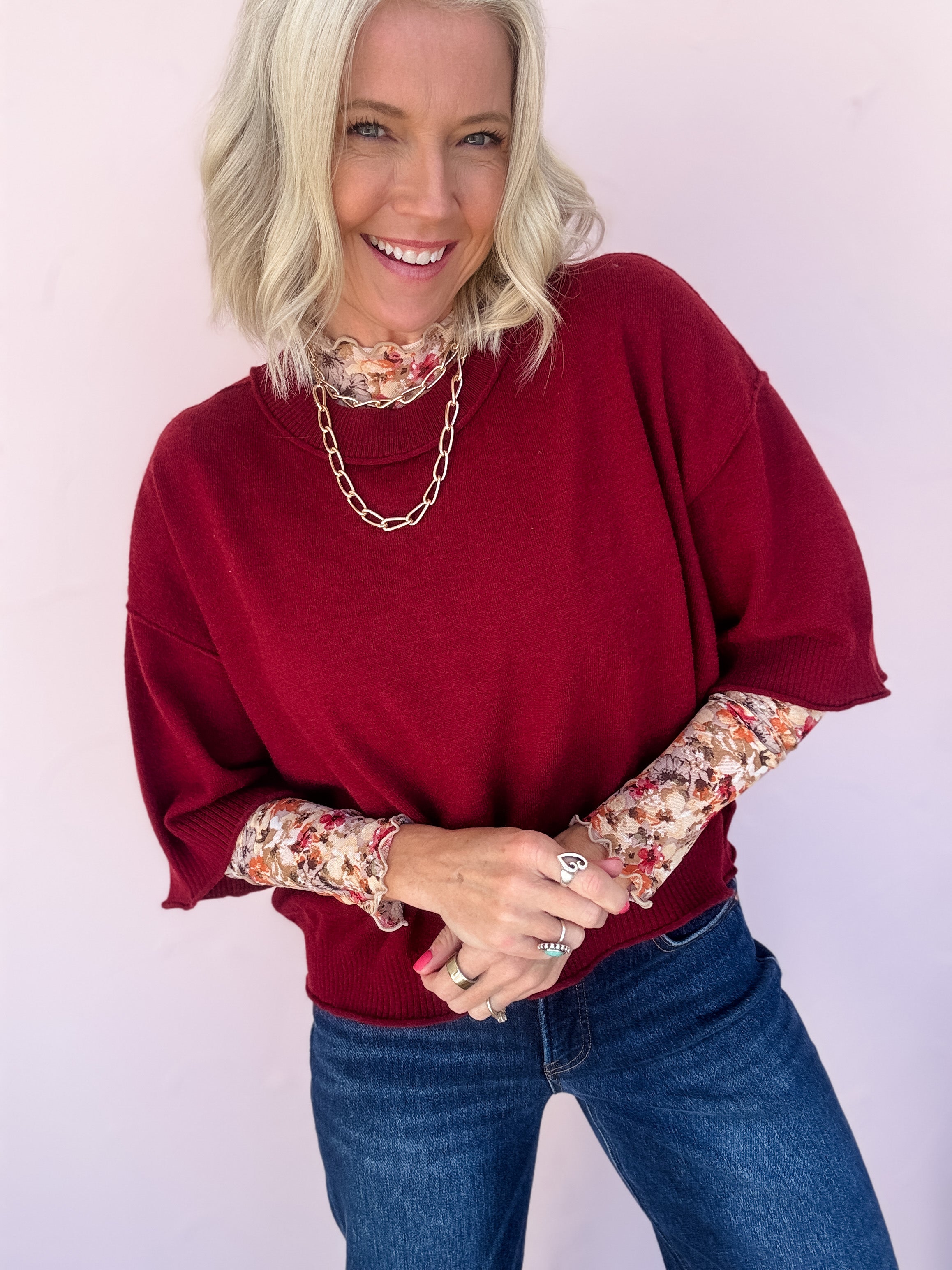 Sunset Blooms Layering Top