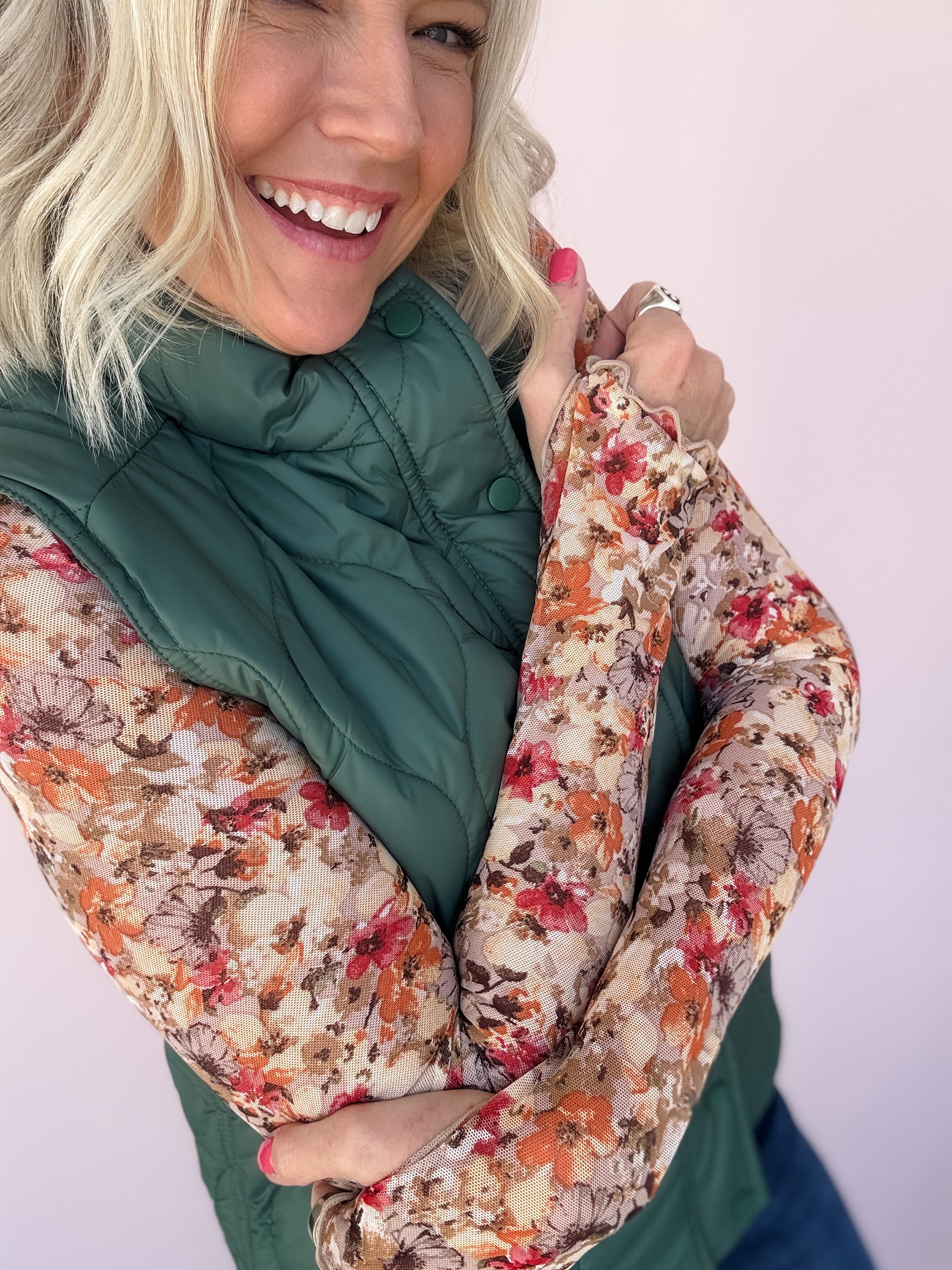 Sunset Blooms Layering Top