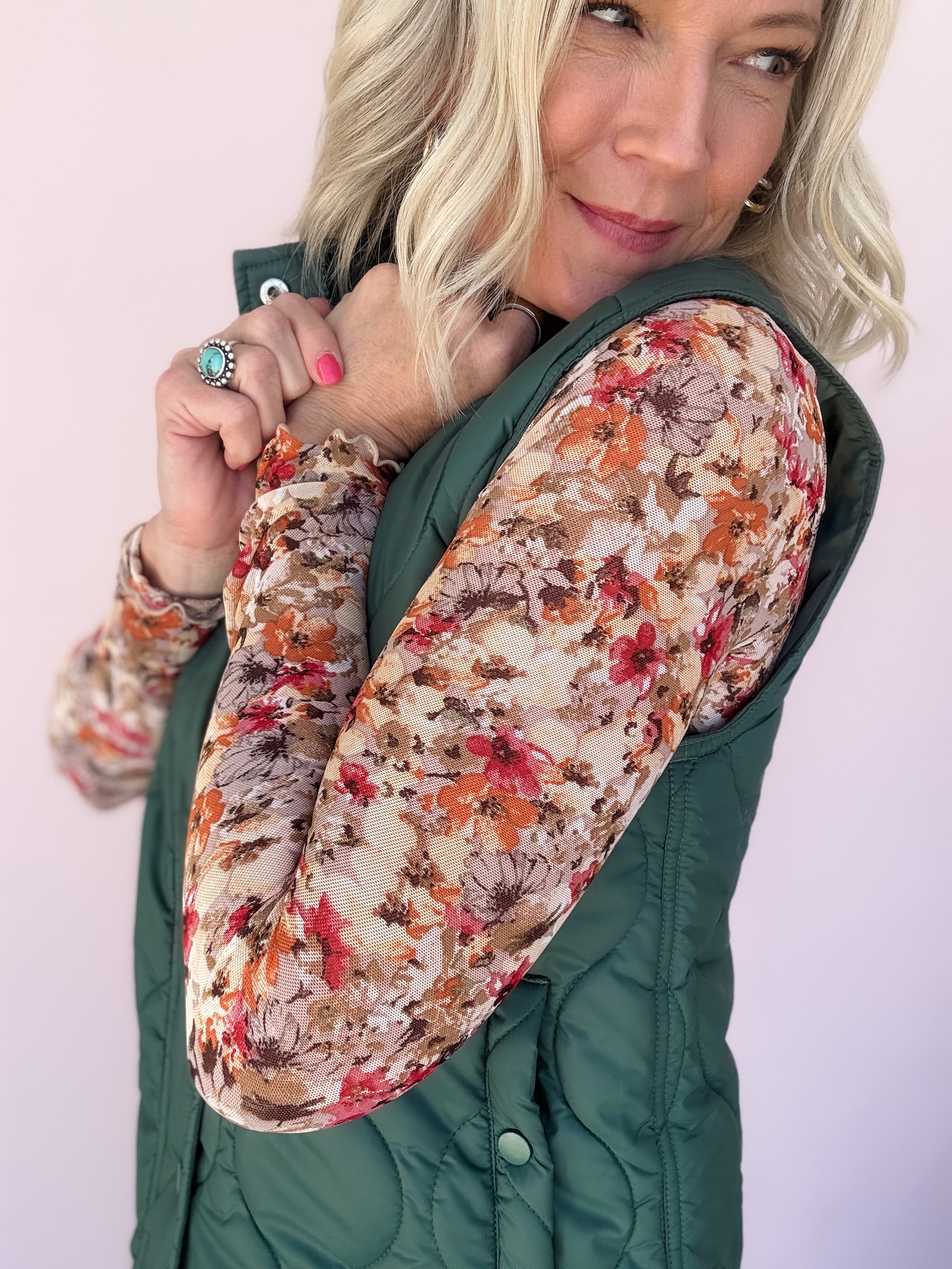 Sunset Blooms Layering Top