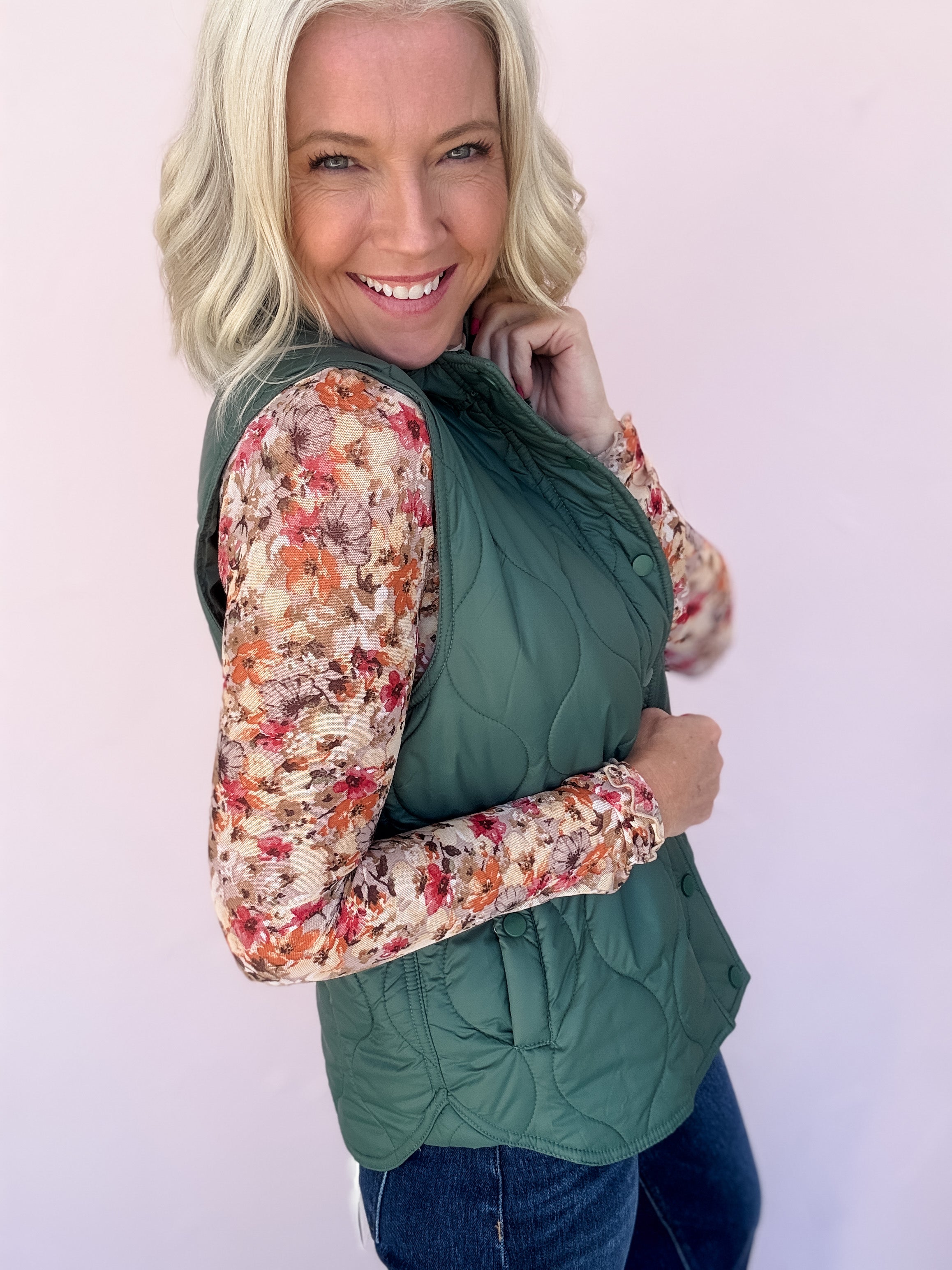 Sunset Blooms Layering Top