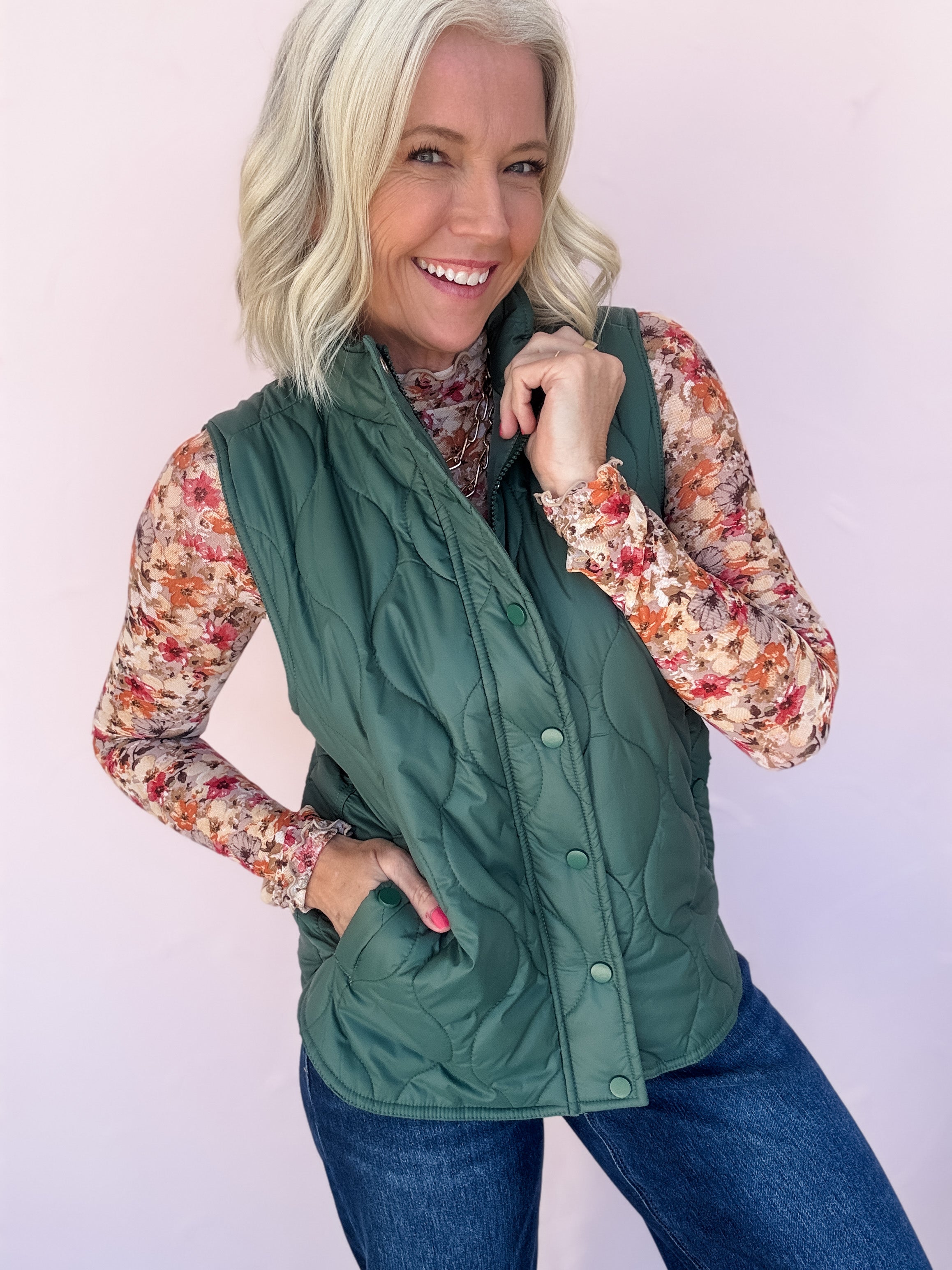 Sunset Blooms Layering Top