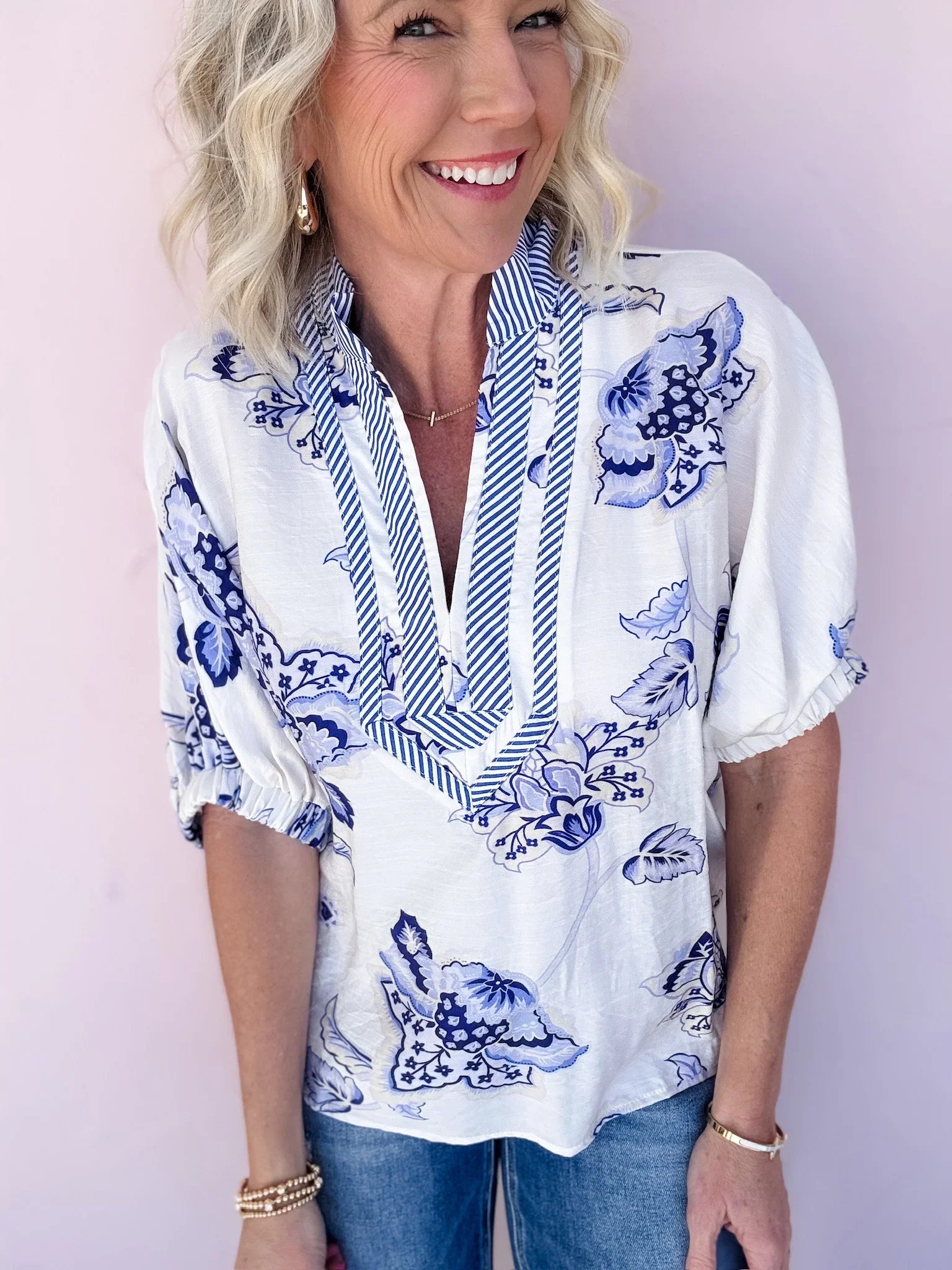 Morning Coast Floral Top