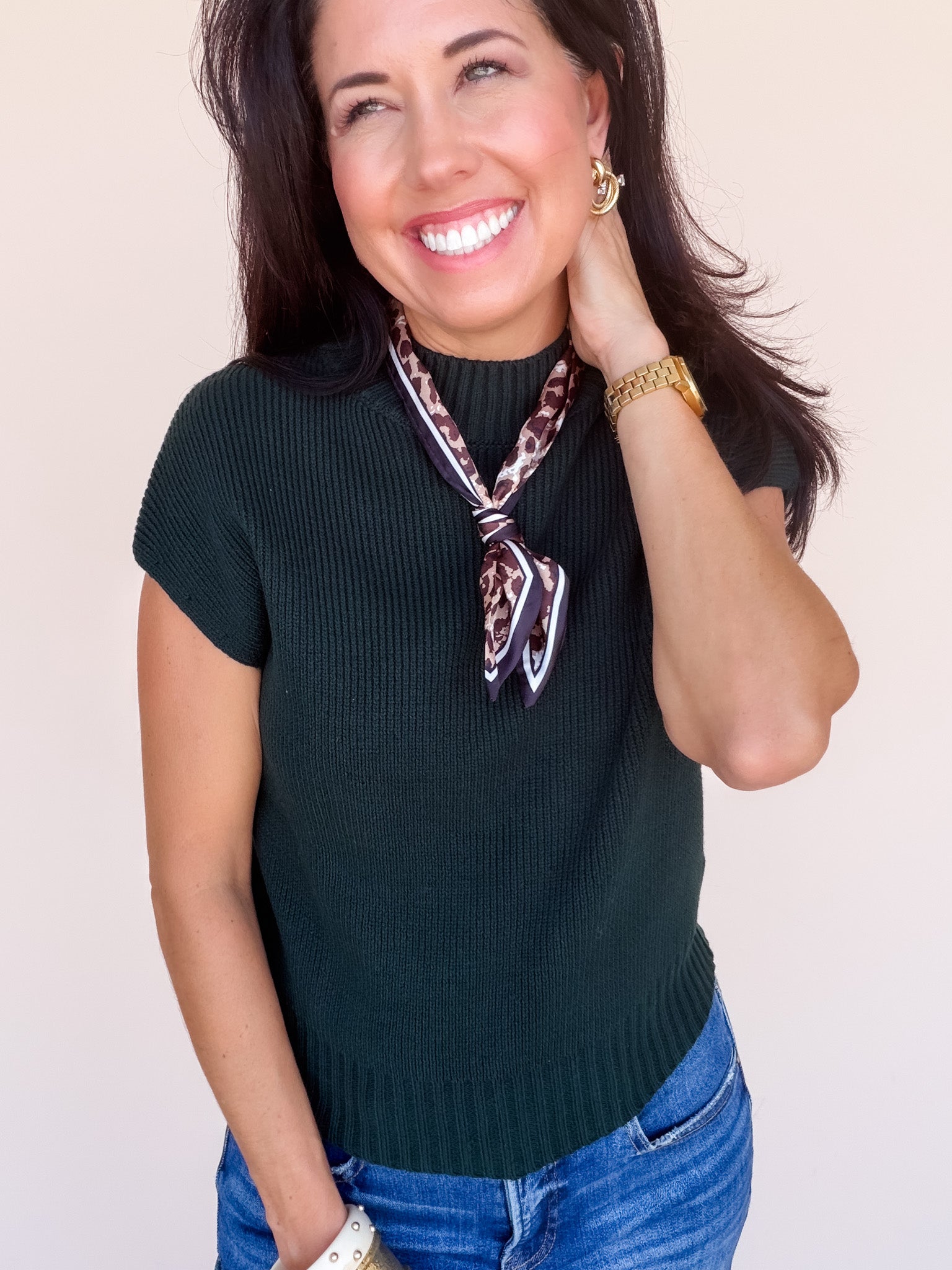 Cottage Lane Knit Top | Forest Green