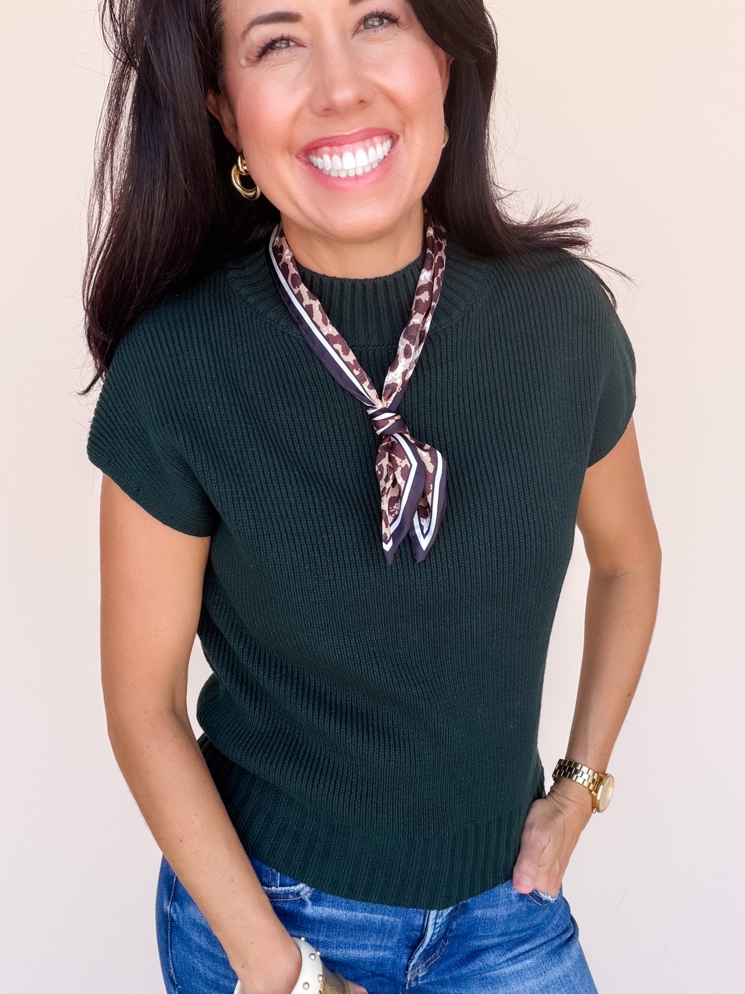 Cottage Lane Knit Top | Forest Green
