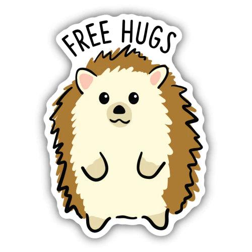 Free Hugs Hedgehog Sticker - Vintage Soul