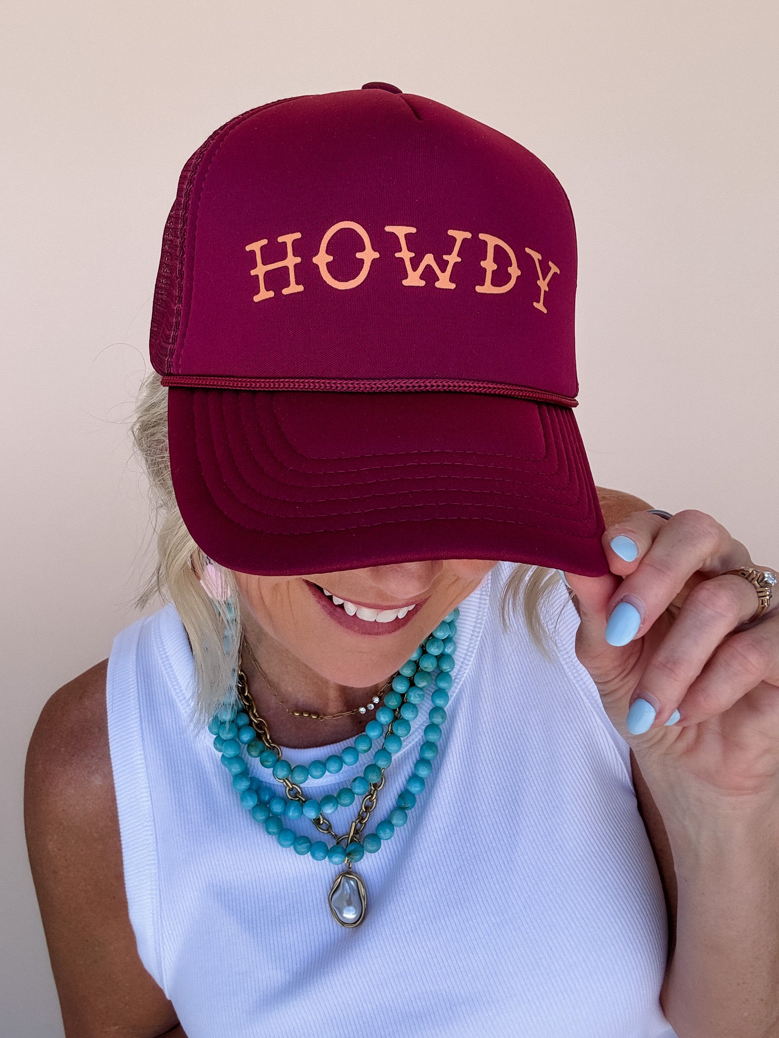 Howdy Maroon Trucker