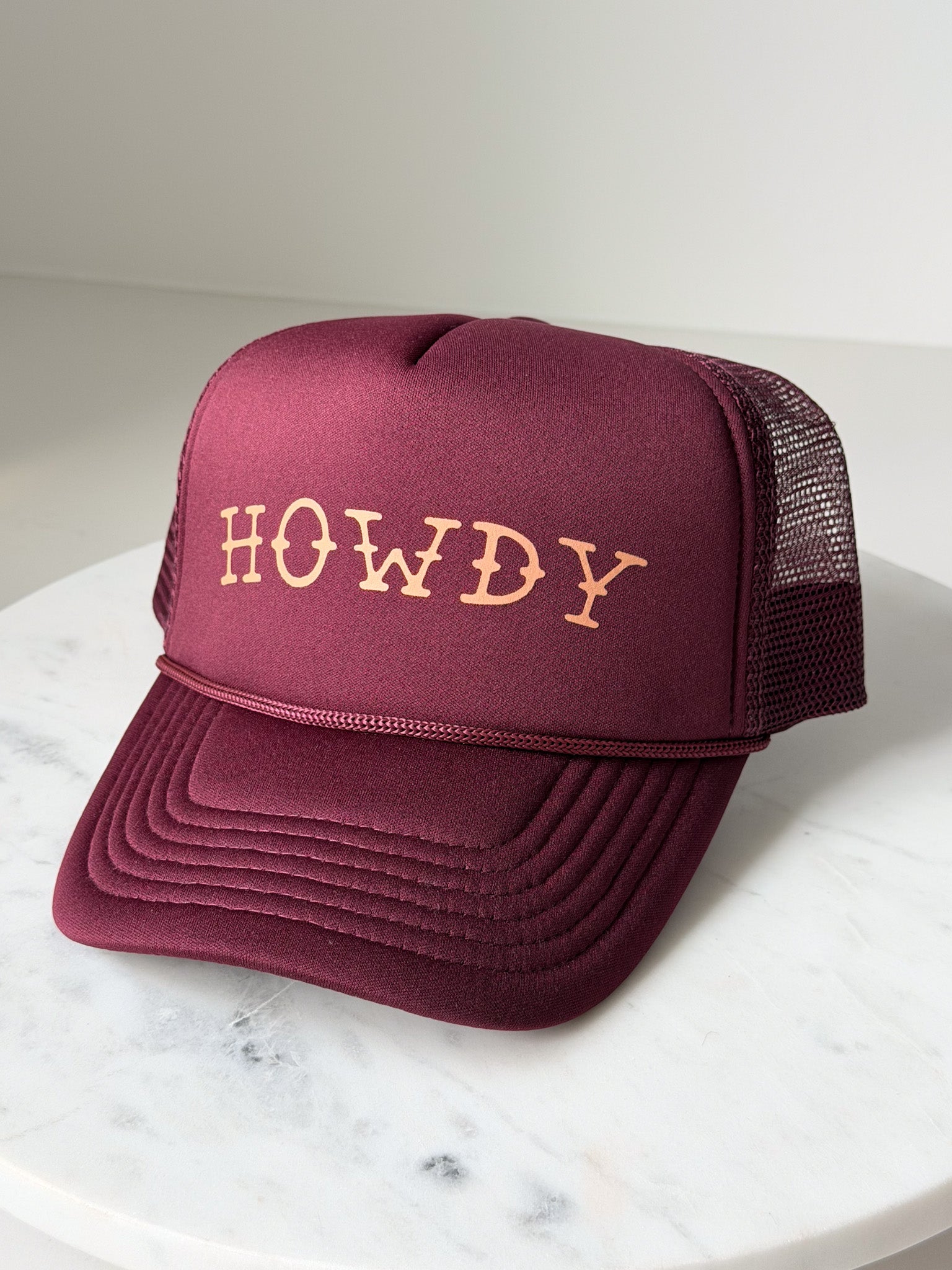 Howdy Maroon Trucker