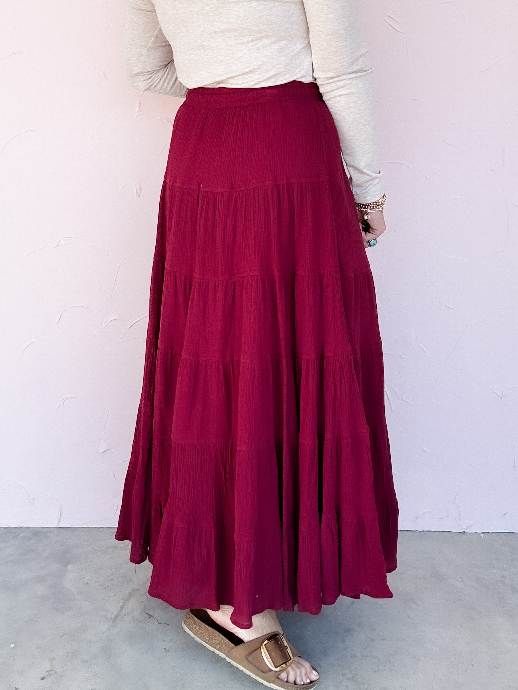 Garnet Tiered Skirt