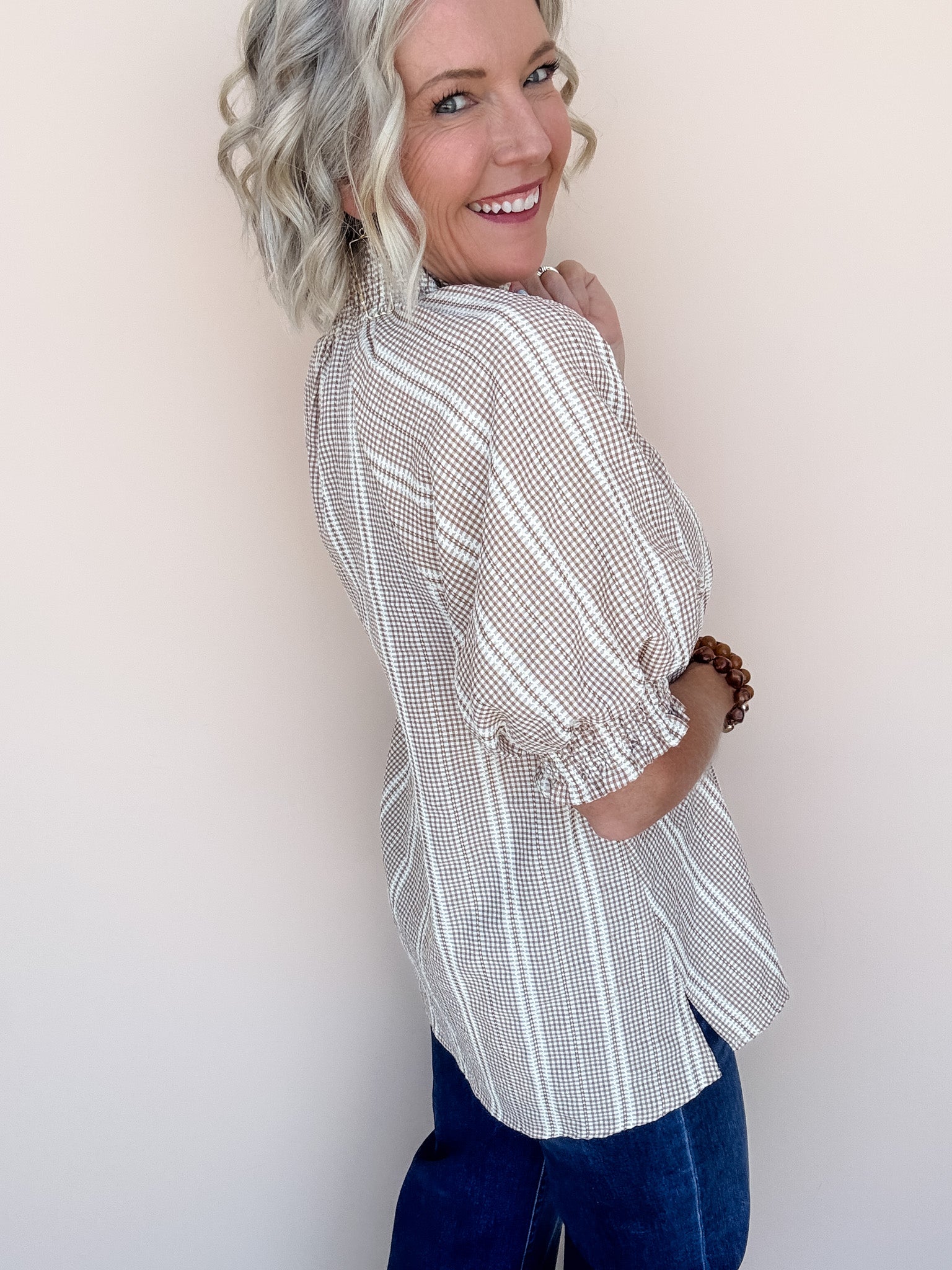 Dune Gingham Top