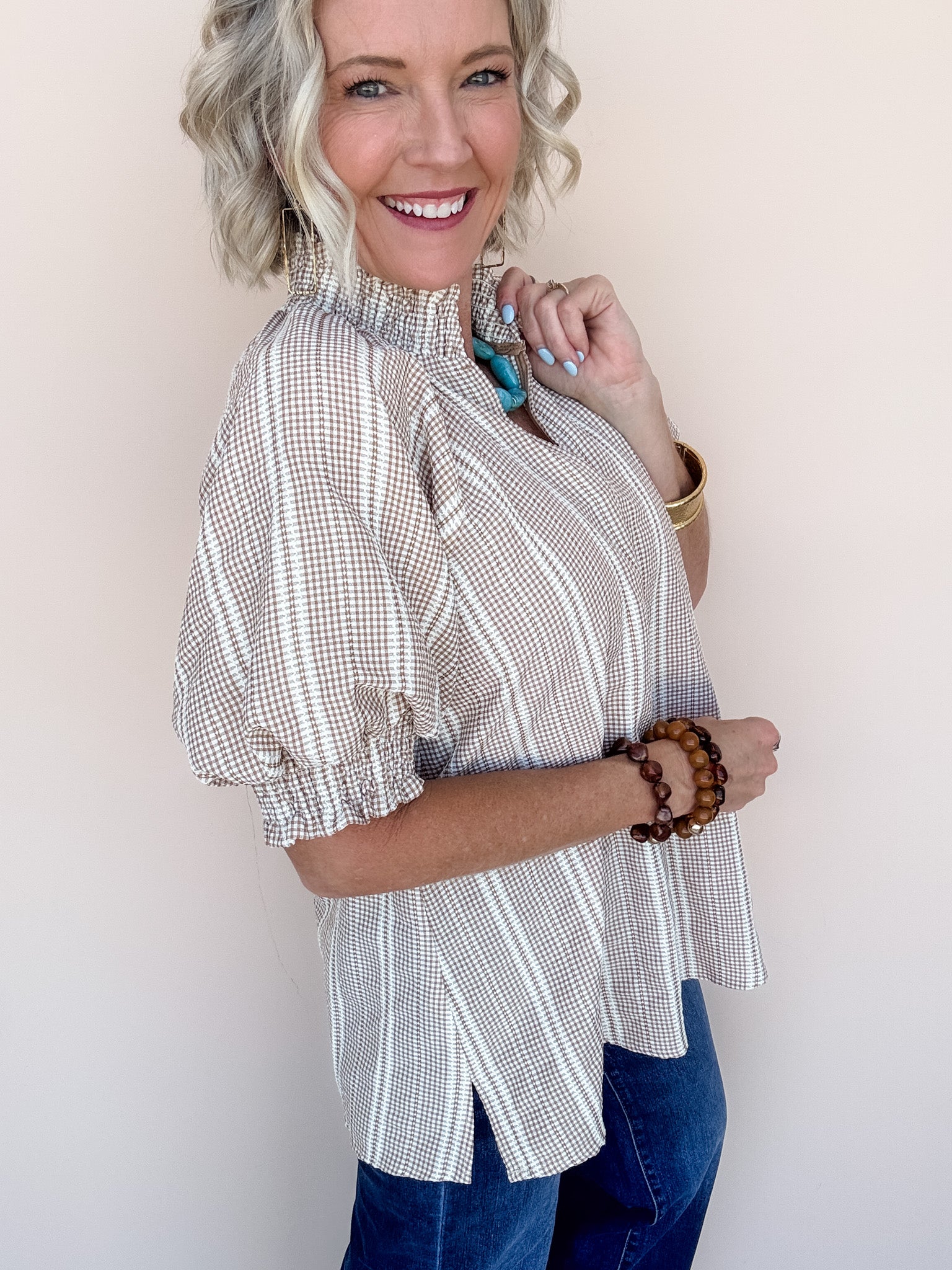 Dune Gingham Top