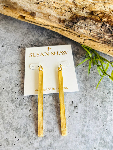 Gold Bar Earrings: Susan Shaw - Vintage Soul