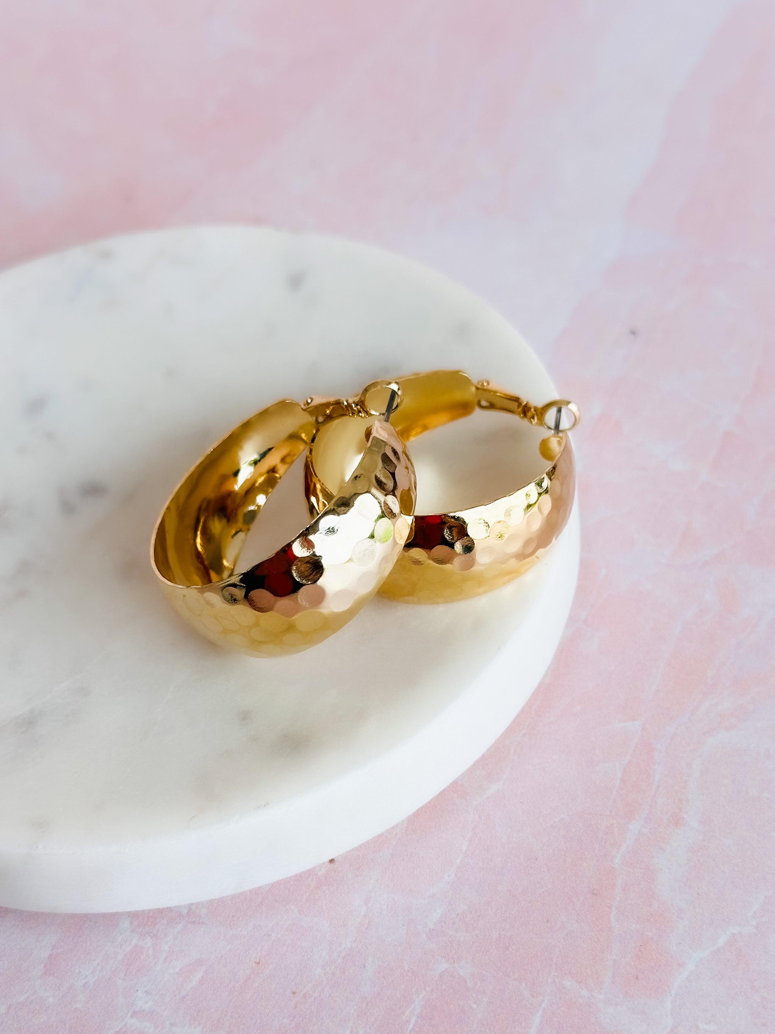 Strike Gold Hoop Earrings