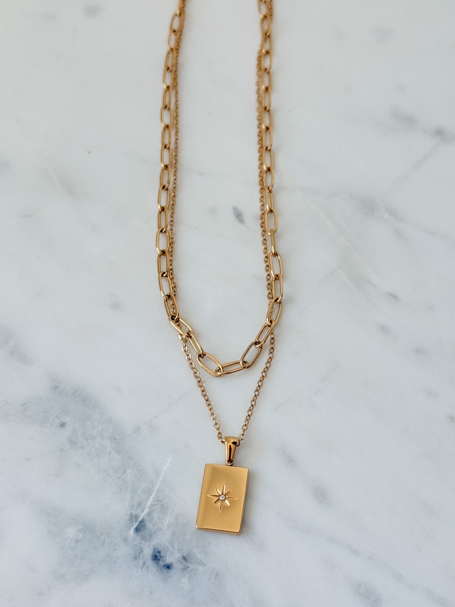 The Lennon Necklace Set | 18K plated