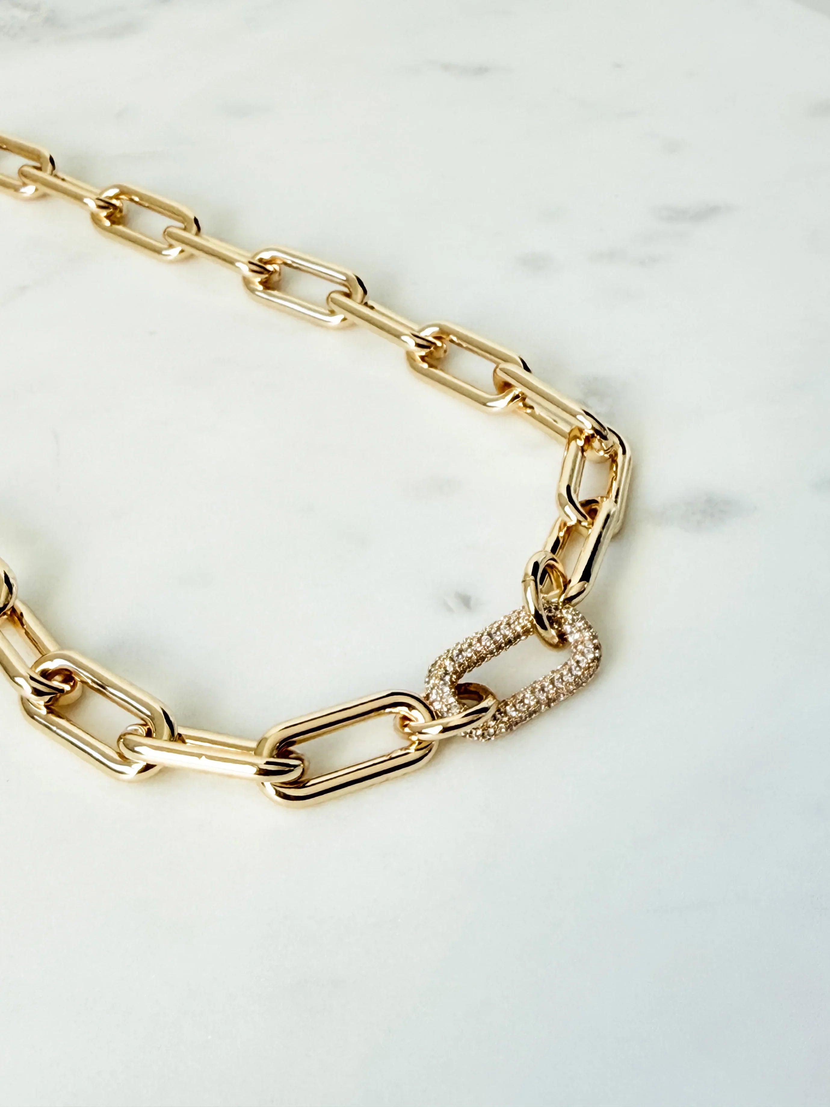 Cubic Link Chain Necklace | Michelle McDowell