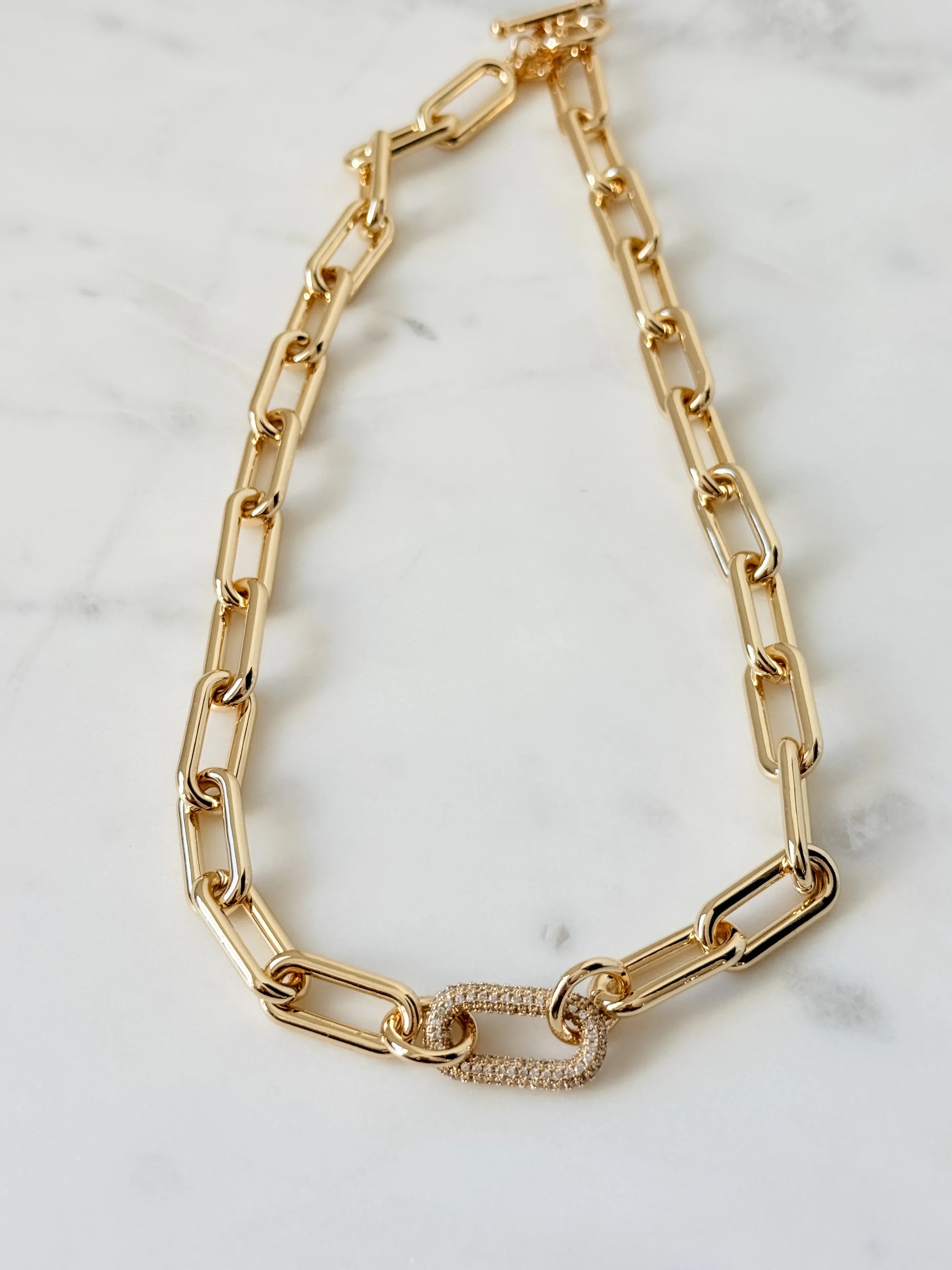 Cubic Link Chain Necklace | Michelle McDowell