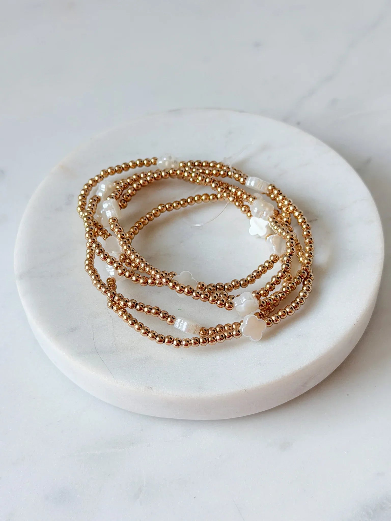 Golden Clover Glow Bracelet Set