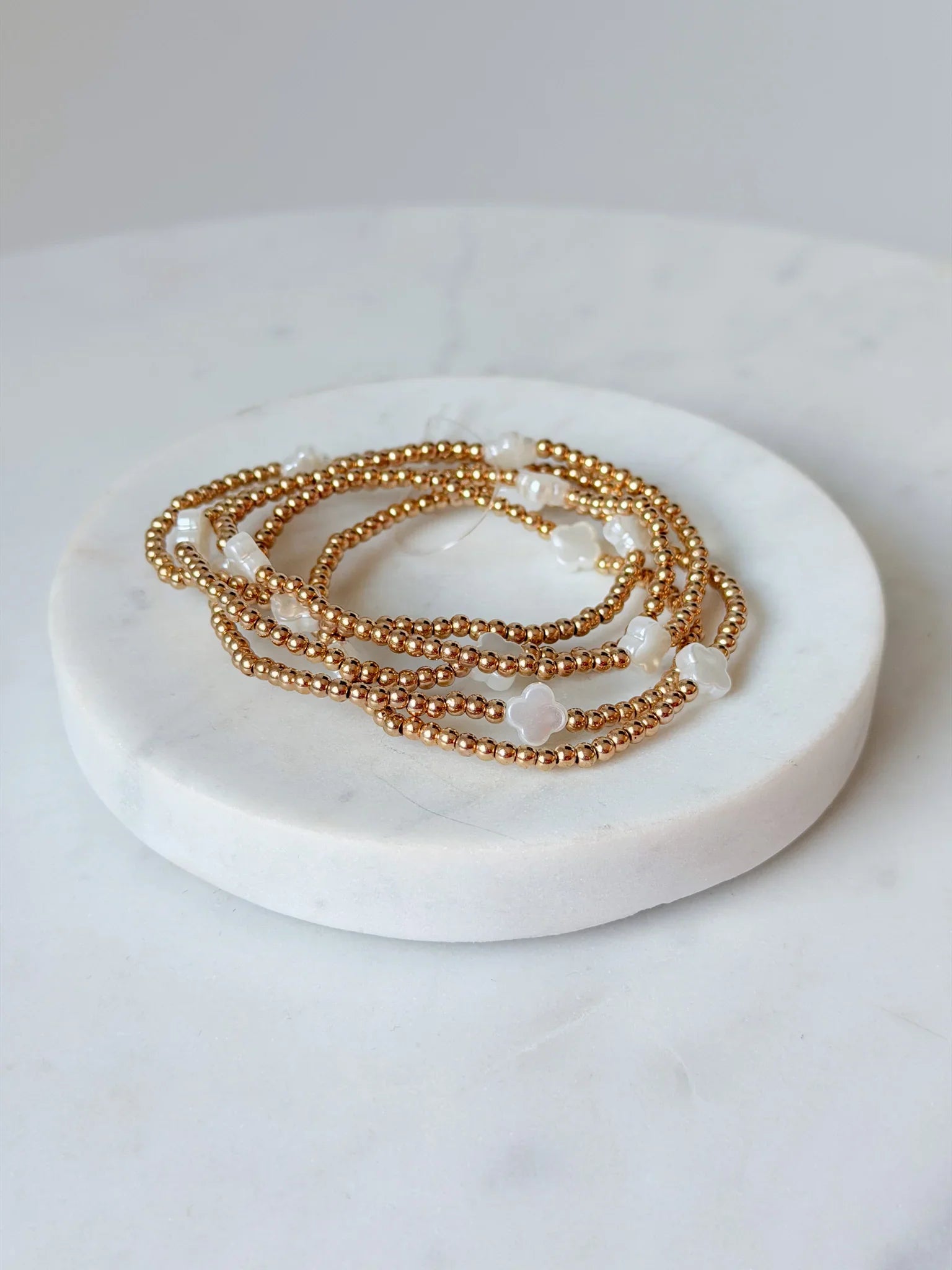 Golden Clover Glow Bracelet Set