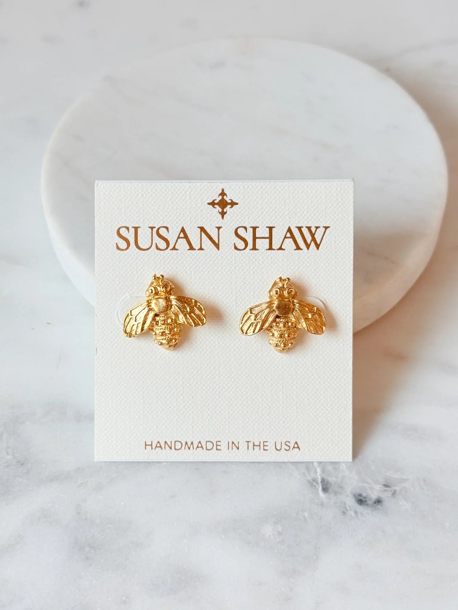 Golden Hive Studs | Susan Shaw