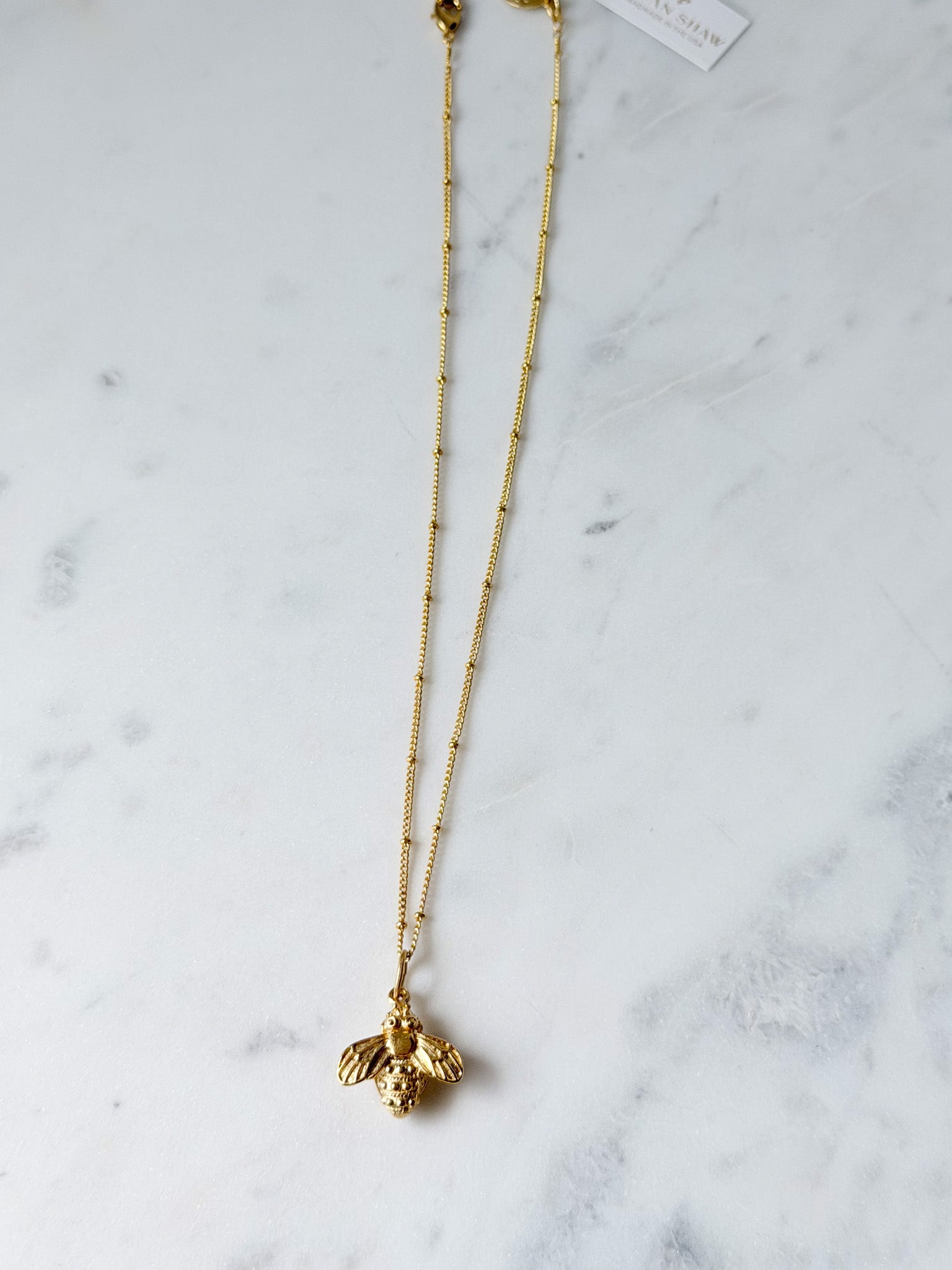 Dainty Honey Bee Necklace | Susan Shaw