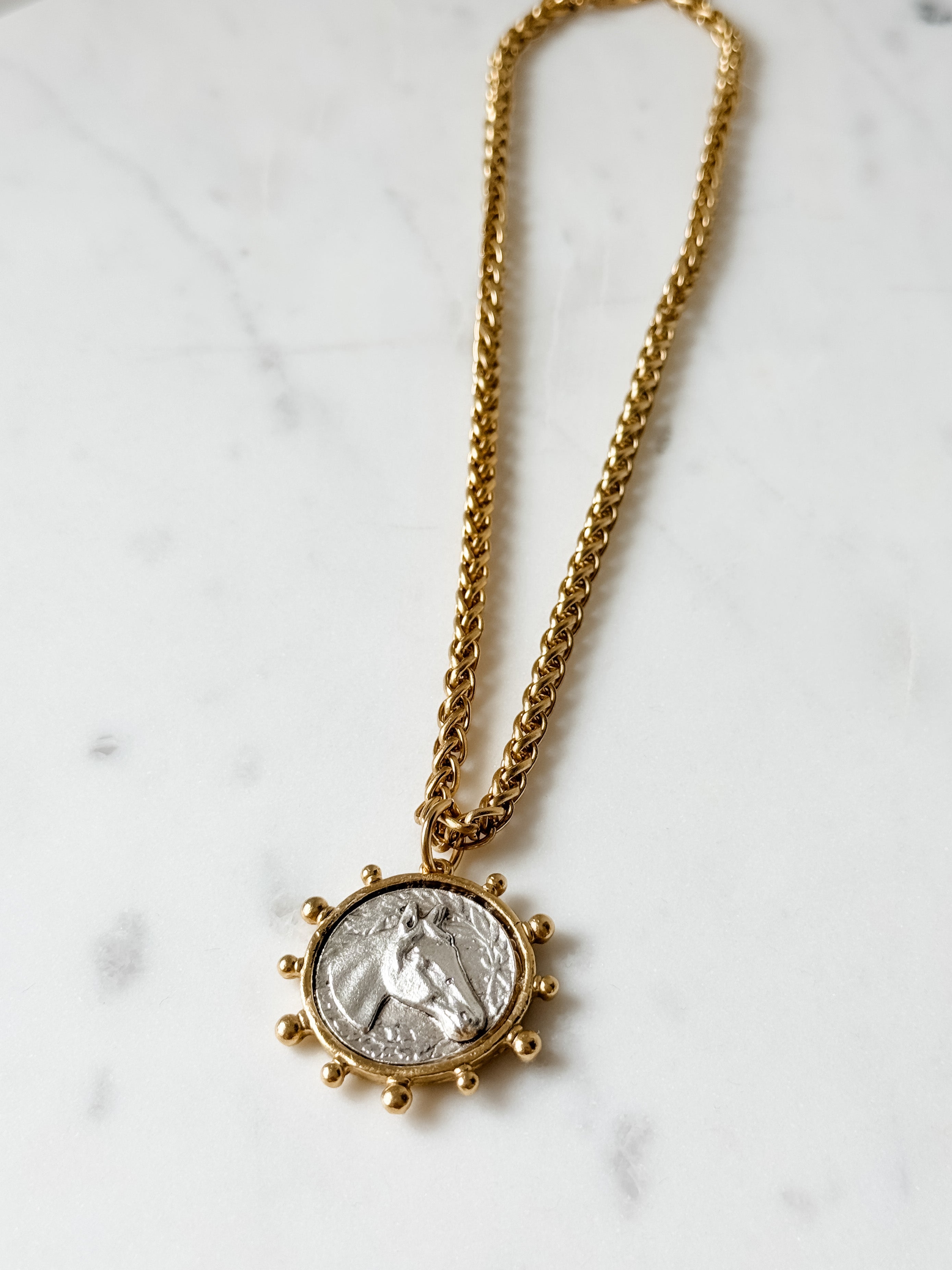 YOCHI | Heritage Equine Coin Necklace
