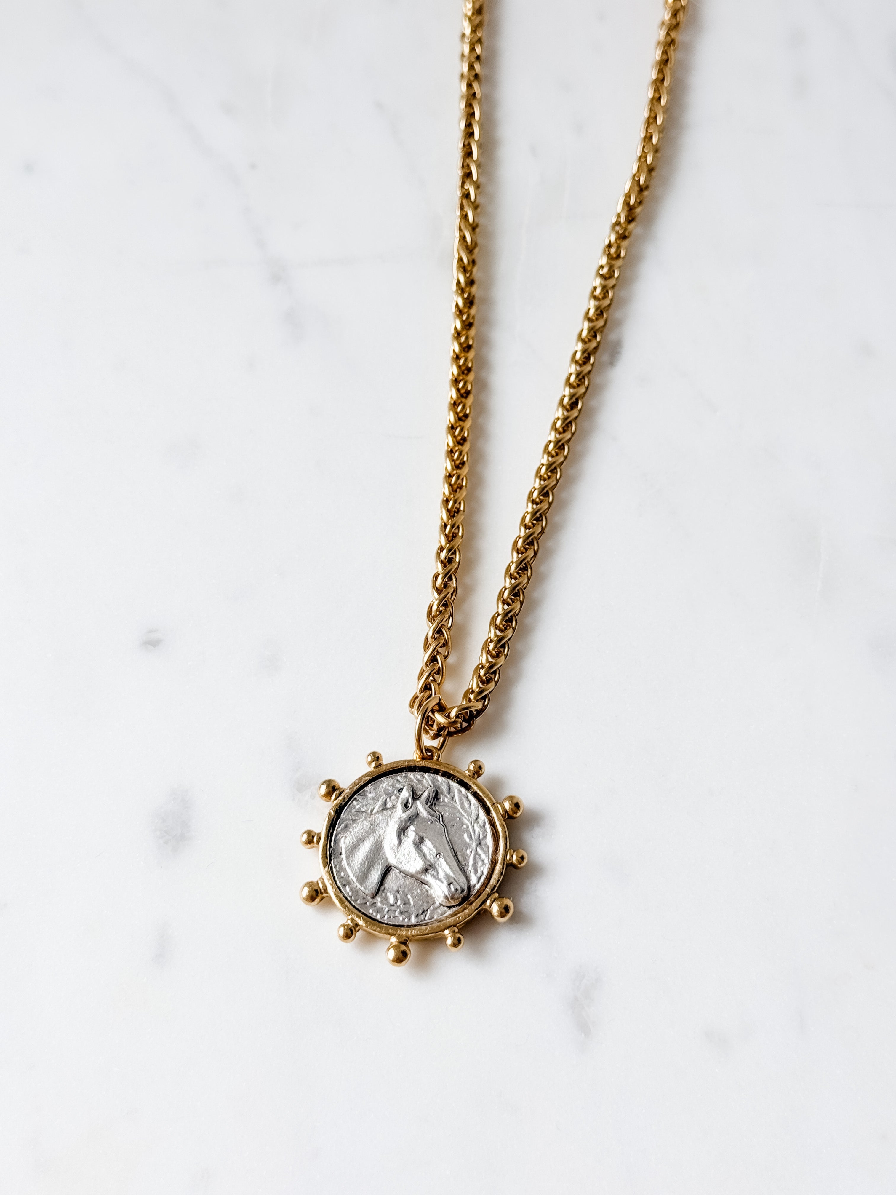 YOCHI | Heritage Equine Coin Necklace