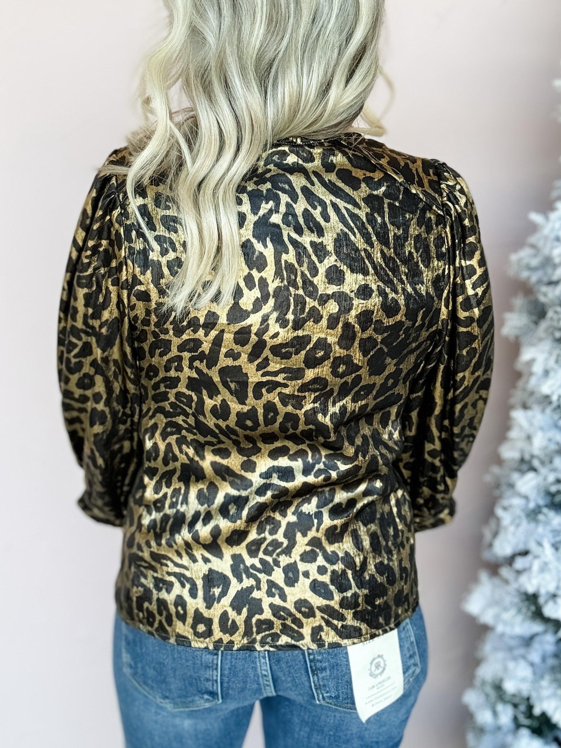 Gilded Leopard Top