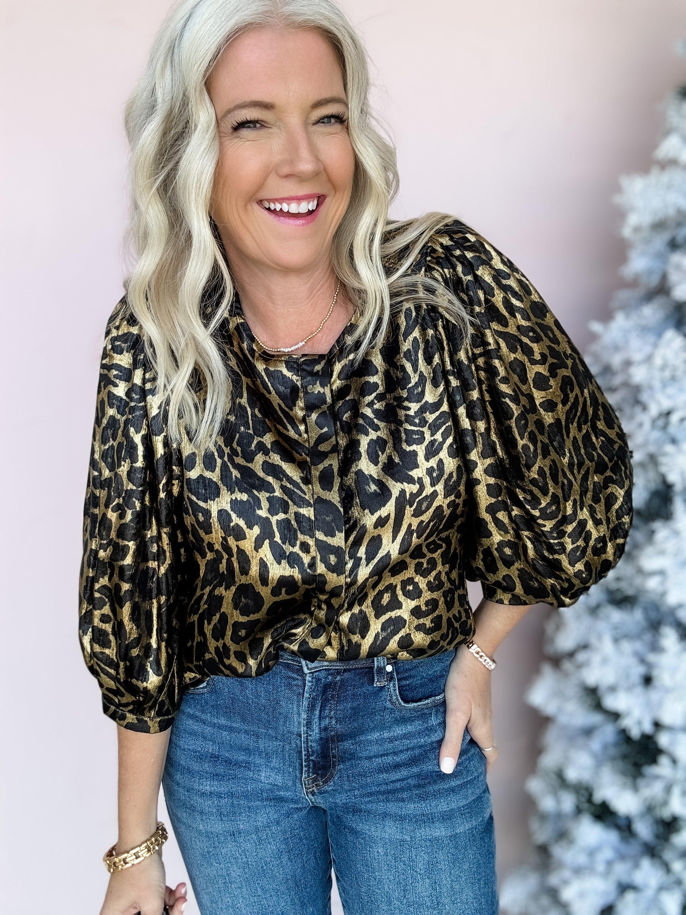 Gilded Leopard Top