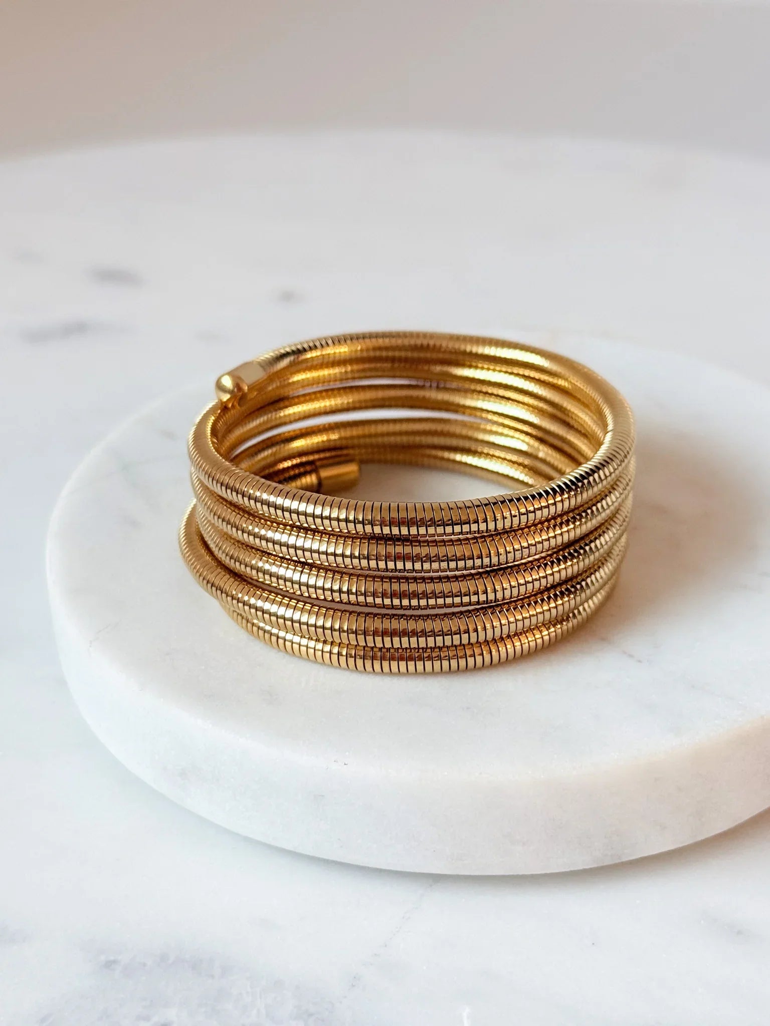 Golden Coil Wrap Bracelet