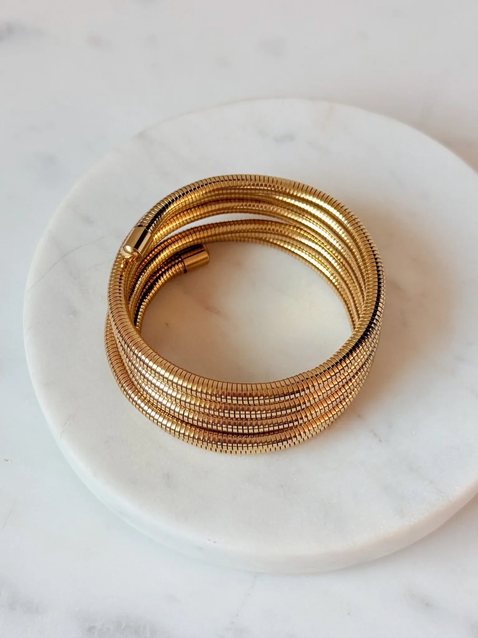Golden Coil Wrap Bracelet