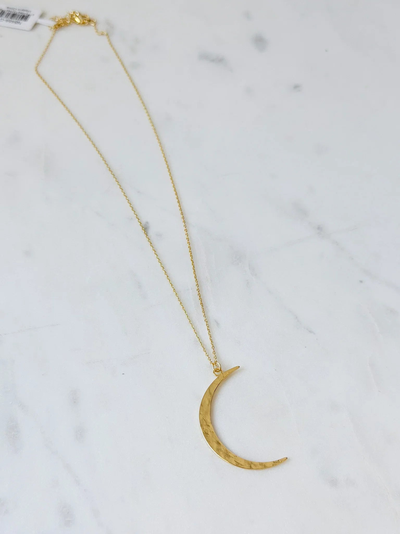 Gilded Moon Pendant Necklace