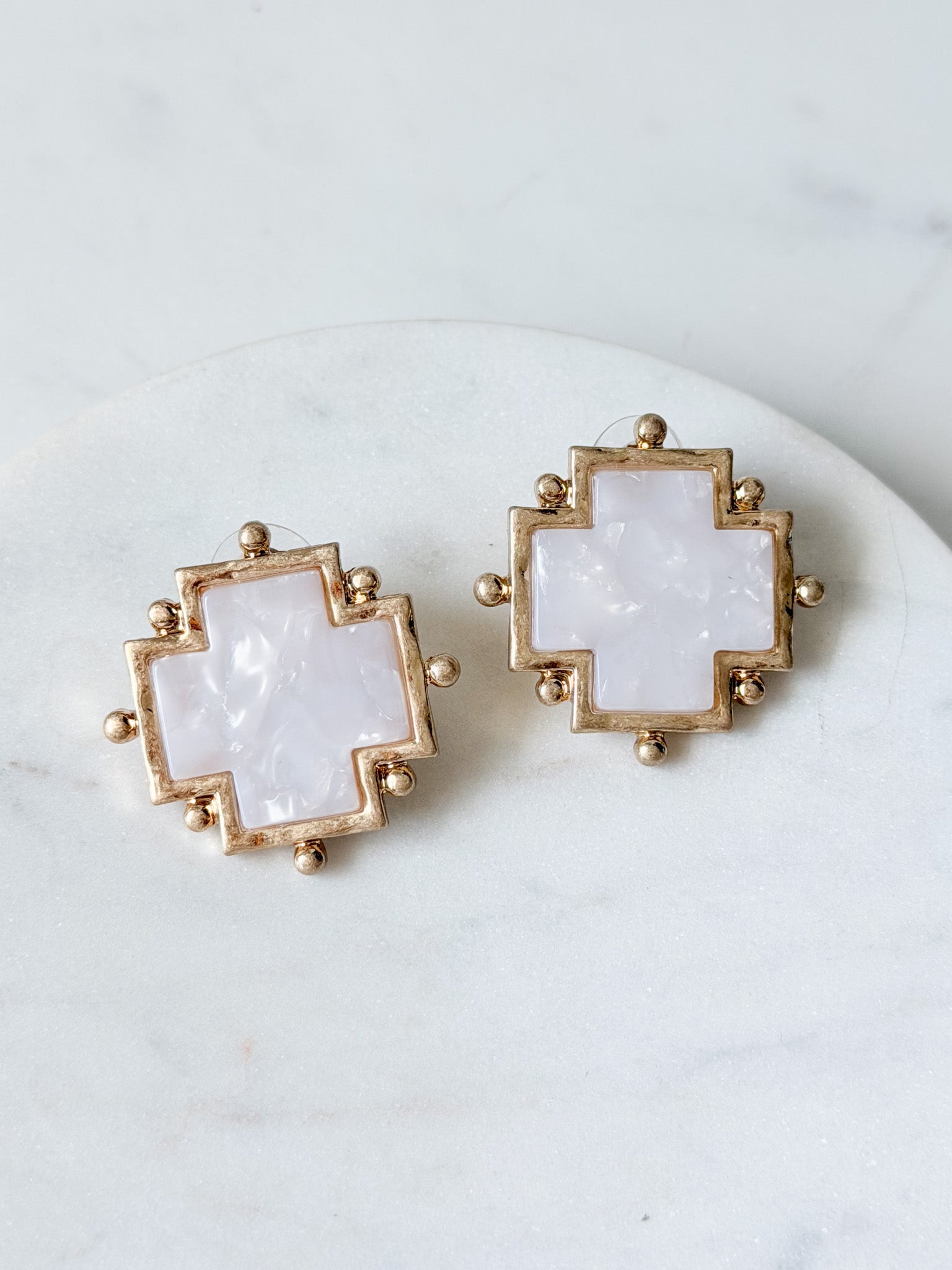 Pearl Crossing Earrings