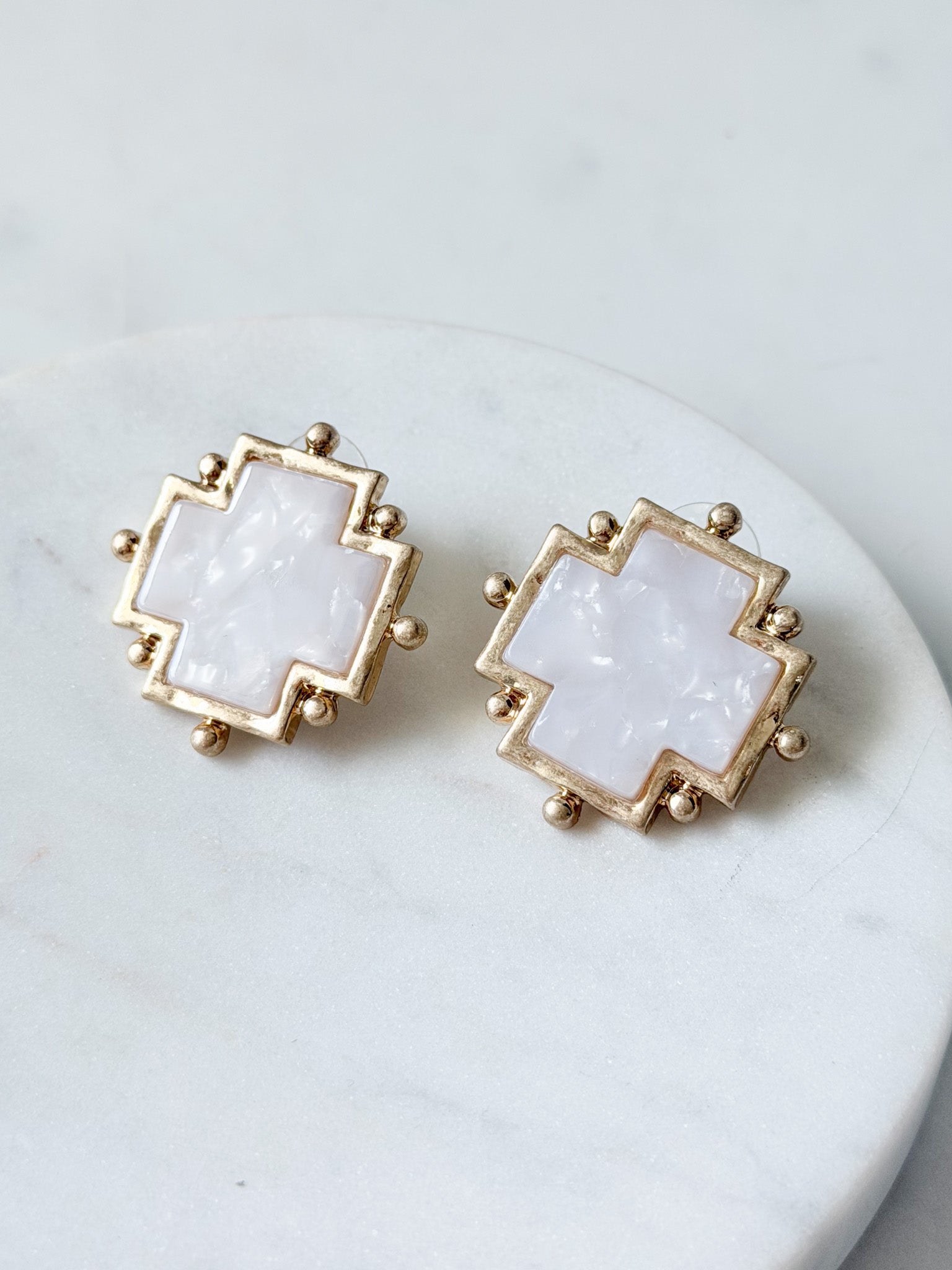 Pearl Crossing Earrings