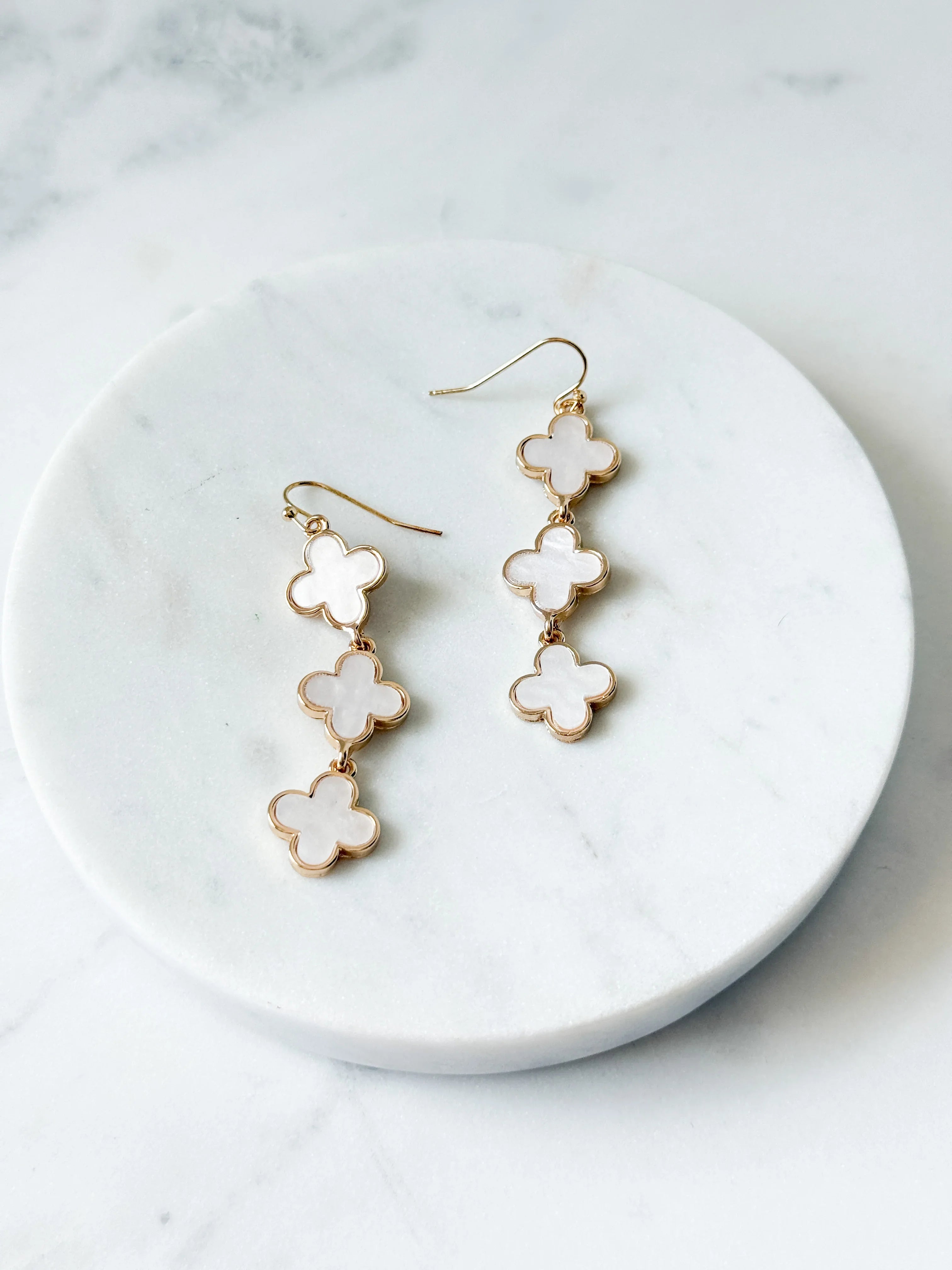 Timeless Clover Drop Earrings
