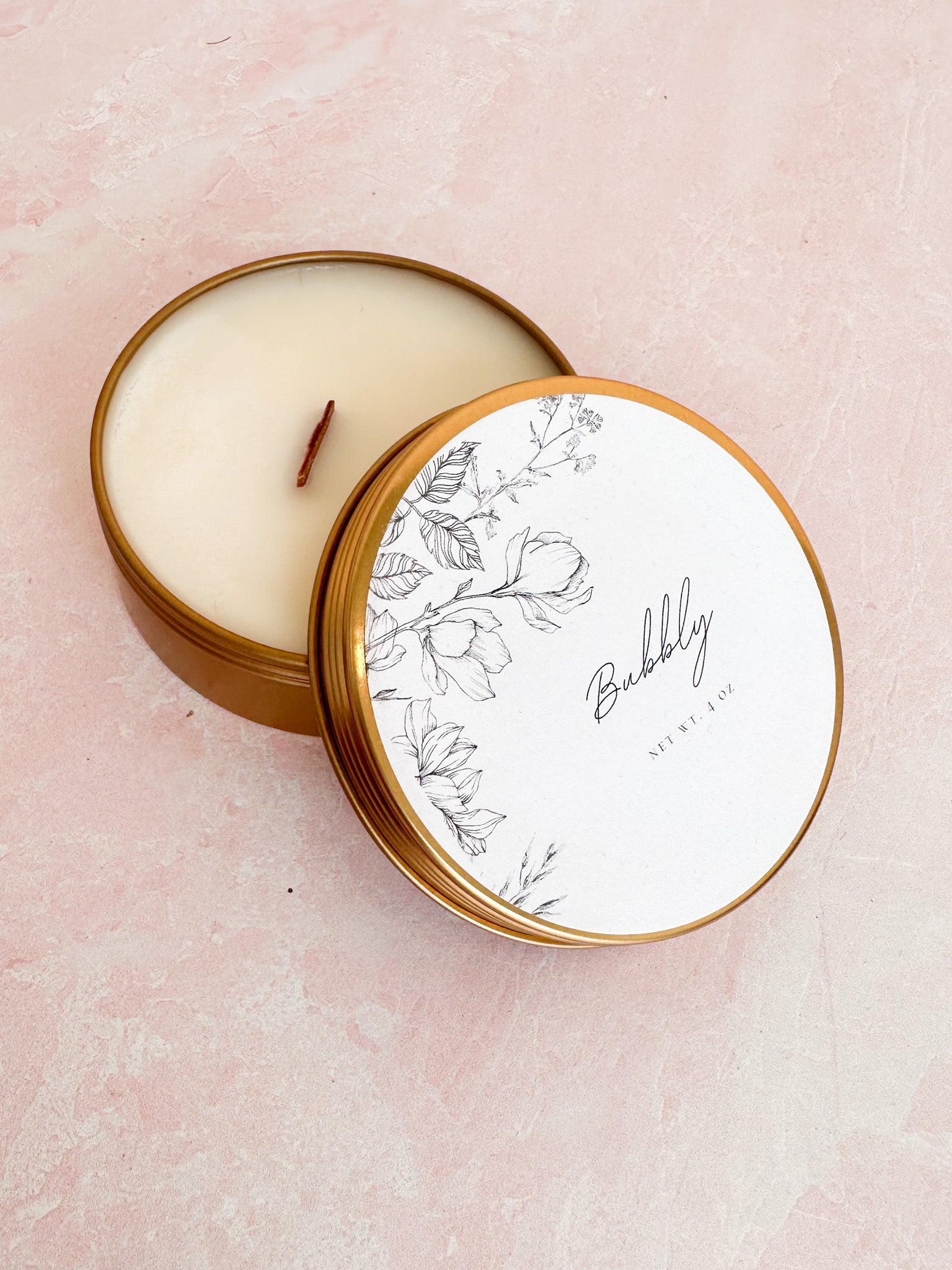 Golden Mini Travel Tin Candle