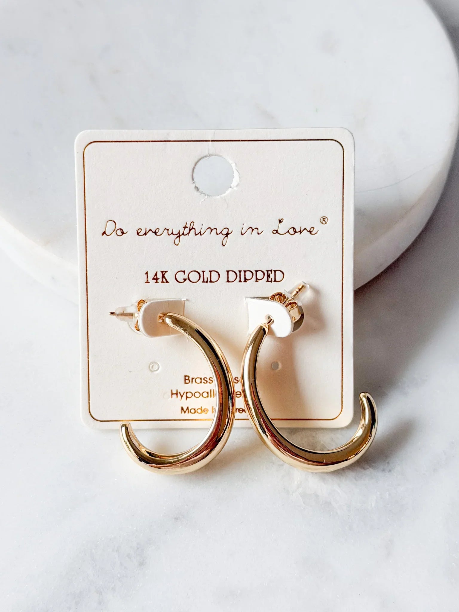 Smooth Arc Hoop Earrings