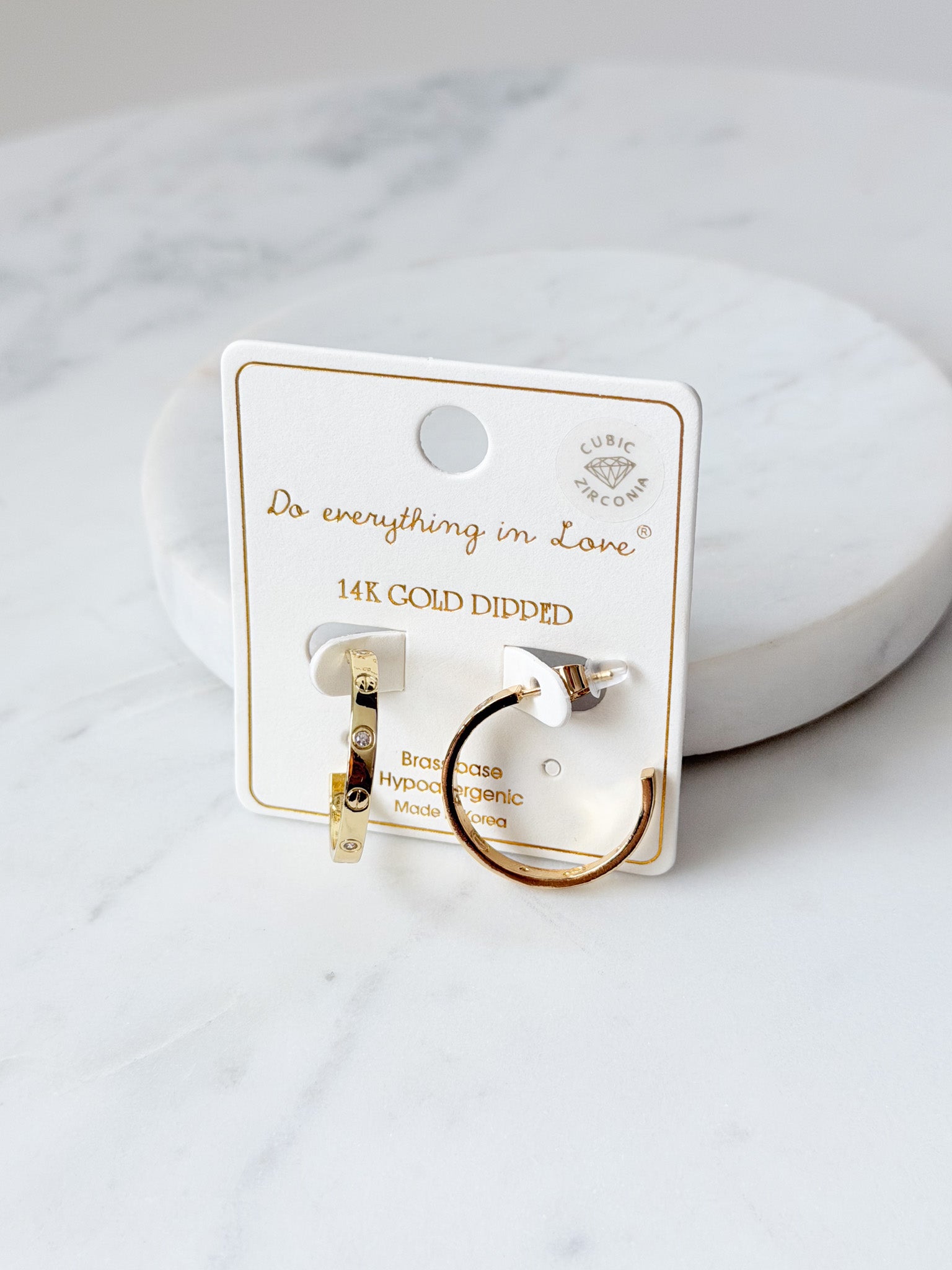 Shimmer Side Hoops