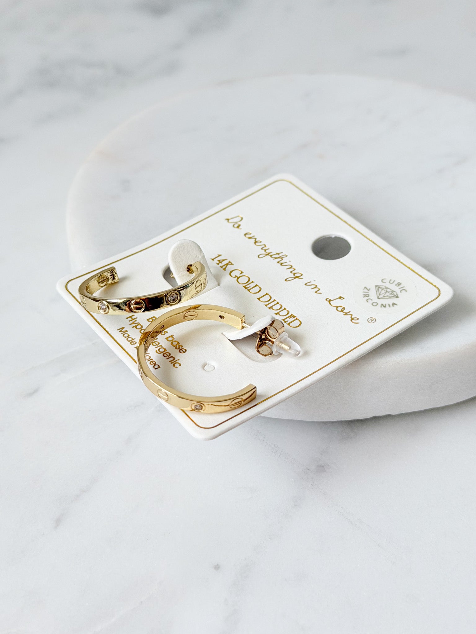 Shimmer Side Hoops