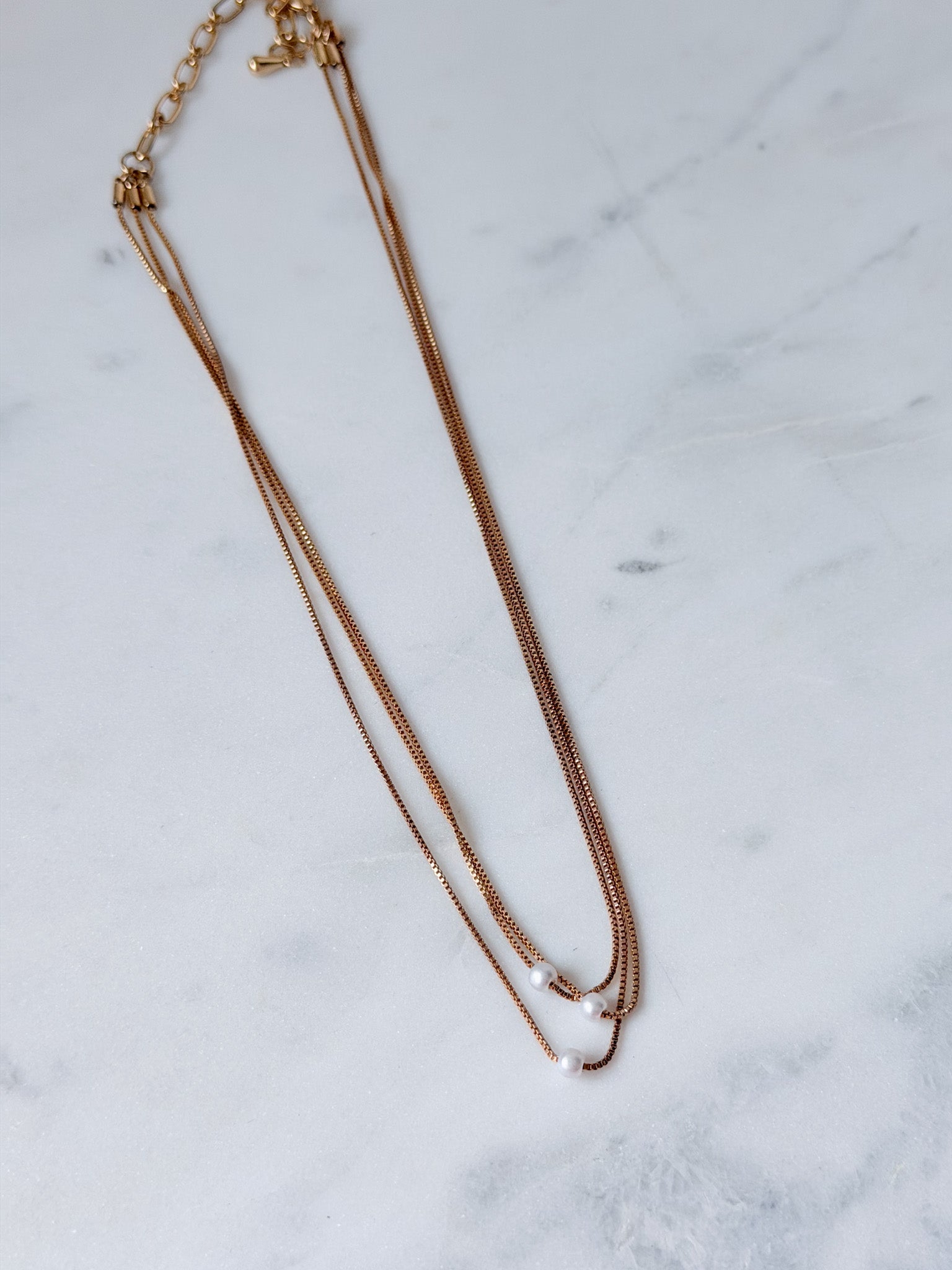 Pearl Cascade Layered Necklace